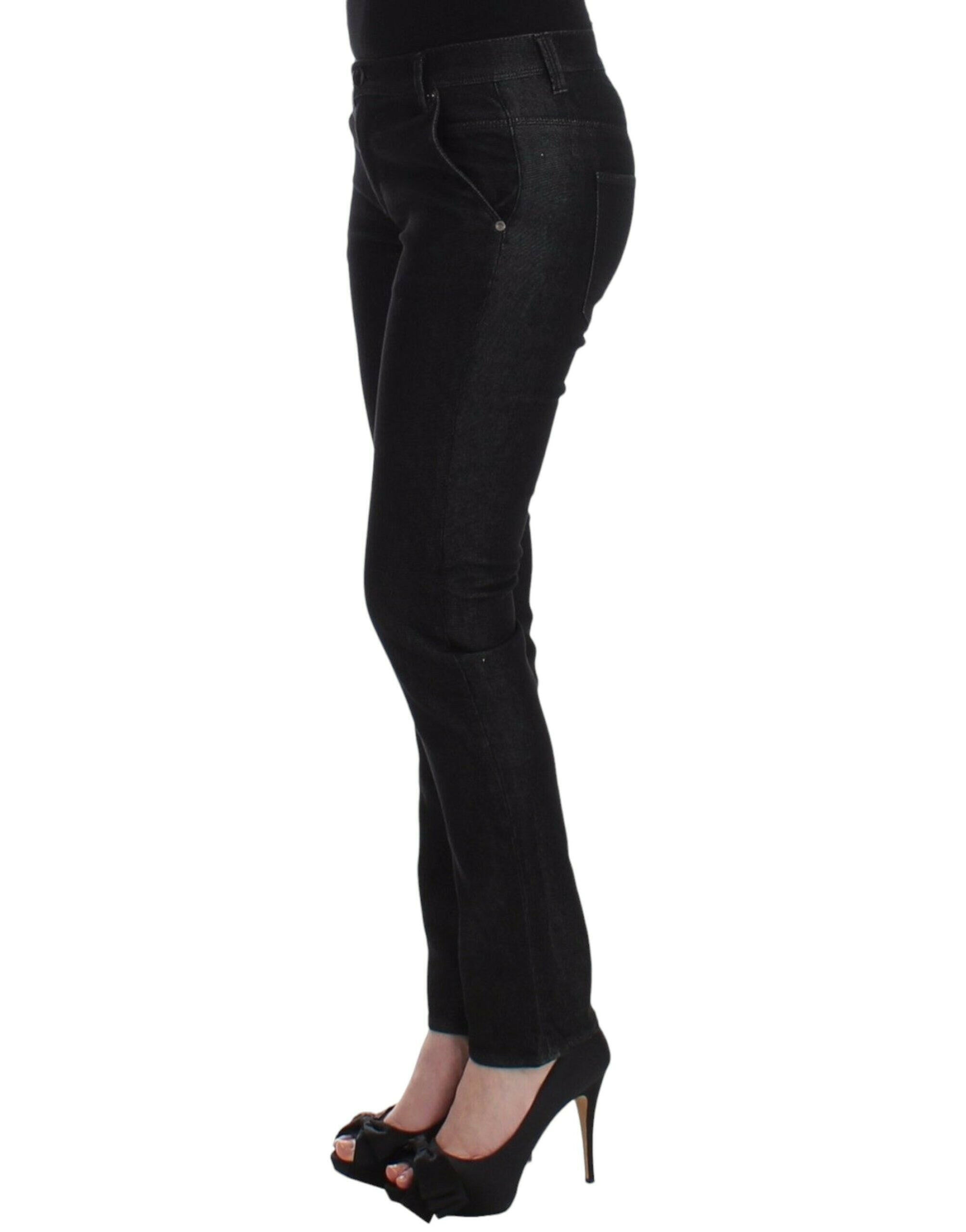 Ermanno Scervino Black Slim Jeans Denim Pants Skinny Leg Stretch -   -  Ermanno Scervino.