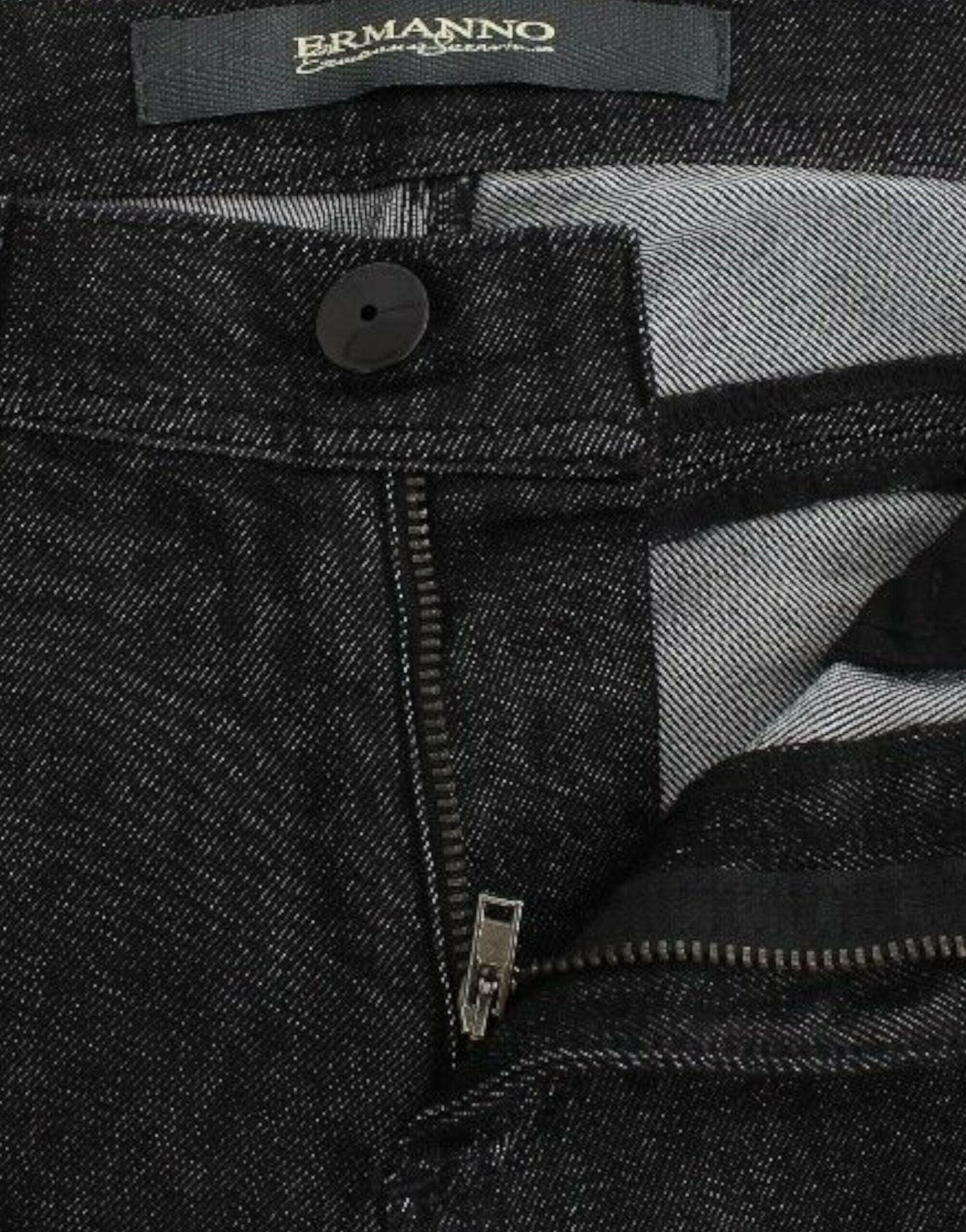 Ermanno Scervino Black Slim Jeans Denim Pants Skinny Leg Stretch -   -  Ermanno Scervino.