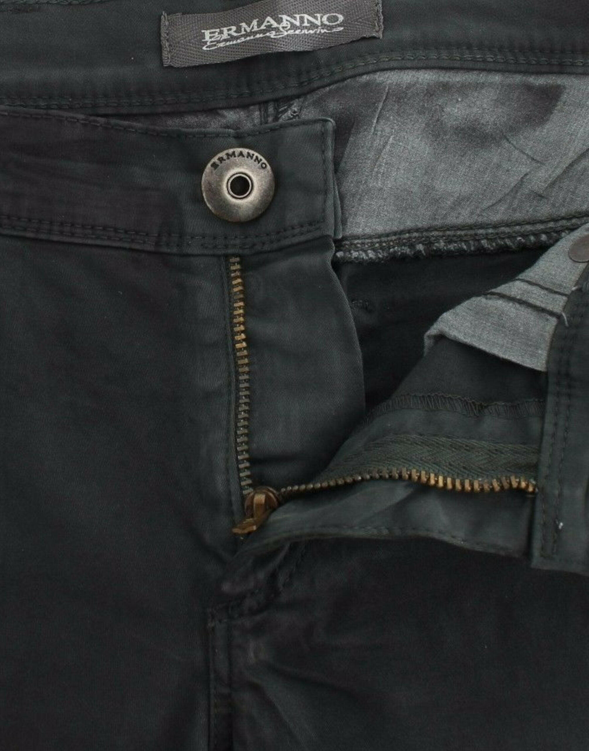 Ermanno Scervino Green Slim Jeans Denim Pants Straight Leg Stretch -   -  Ermanno Scervino.
