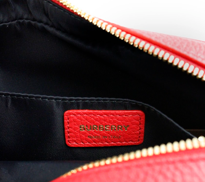 Burberry Small Branded Bright Red Grainy Leather Camera Crossbody Bag -  Luxury Cross Body Bag for Women -  Burberry.