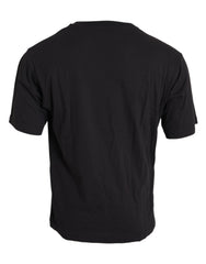 Dolce & Gabbana Black Printed Pocket Cotton Crewneck T-shirt -   -  Dolce & Gabbana.