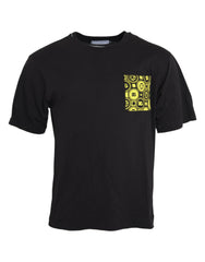 Dolce & Gabbana Black Printed Pocket Cotton Crewneck T-shirt -   -  Dolce & Gabbana.