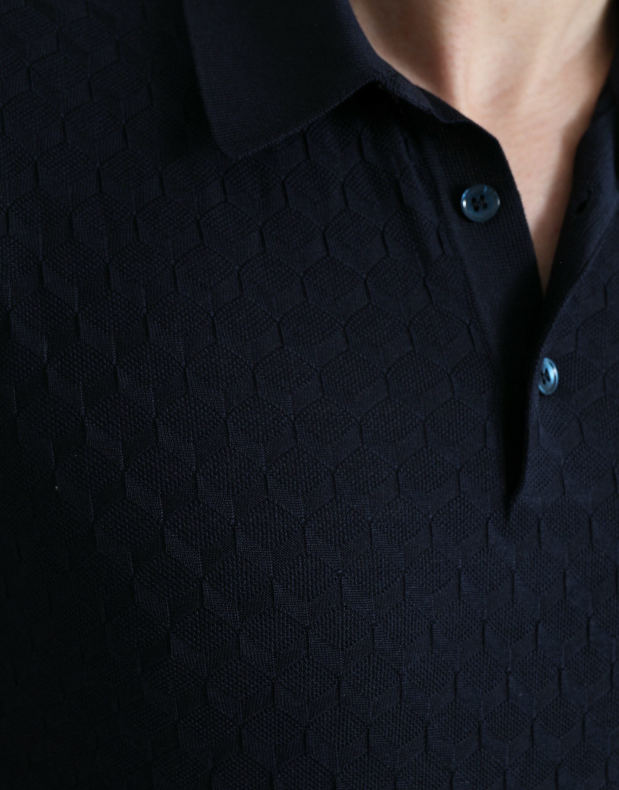 Dolce & Gabbana Dark Blue Collared Short Sleeve Polo T-shirt -   -  Dolce & Gabbana.
