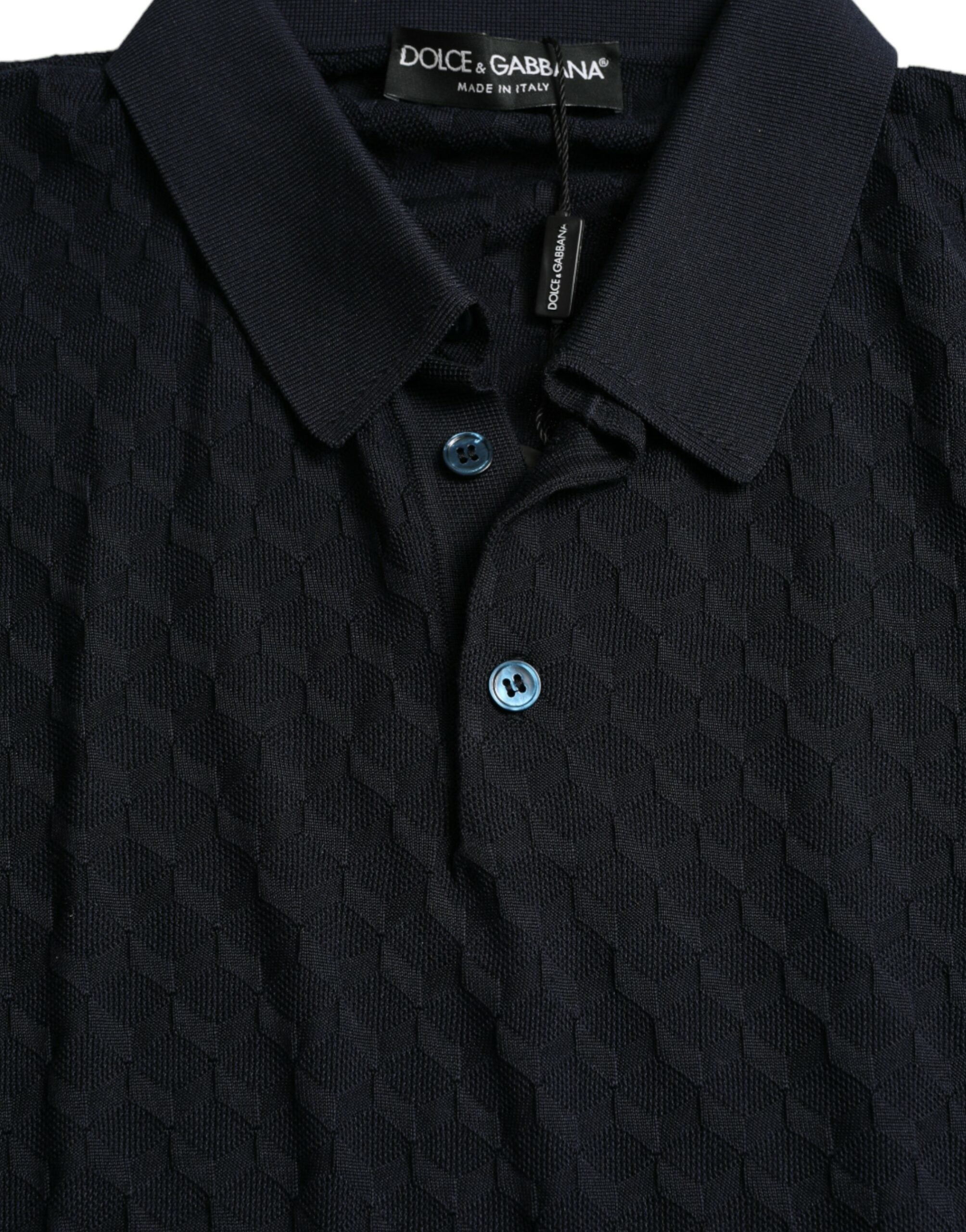 Dolce & Gabbana Dark Blue Collared Short Sleeve Polo T-shirt -   -  Dolce & Gabbana.