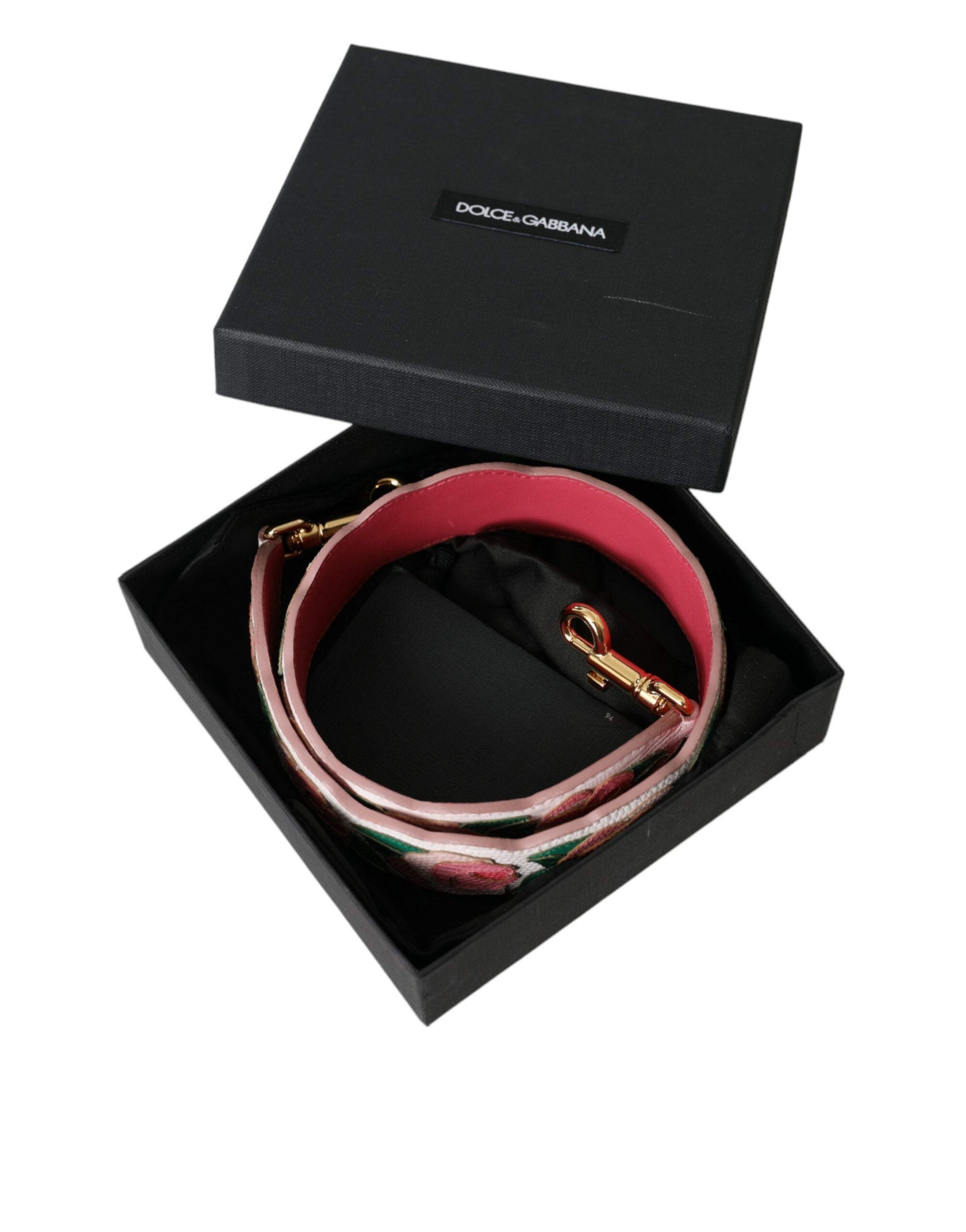 Dolce & Gabbana White Floral Leather Accessory Shoulder Strap -   -  Dolce & Gabbana.