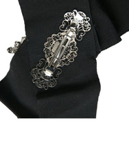 Dolce & Gabbana Black Swarovski Crystal Embellished Hair Clip -   -  Dolce & Gabbana.