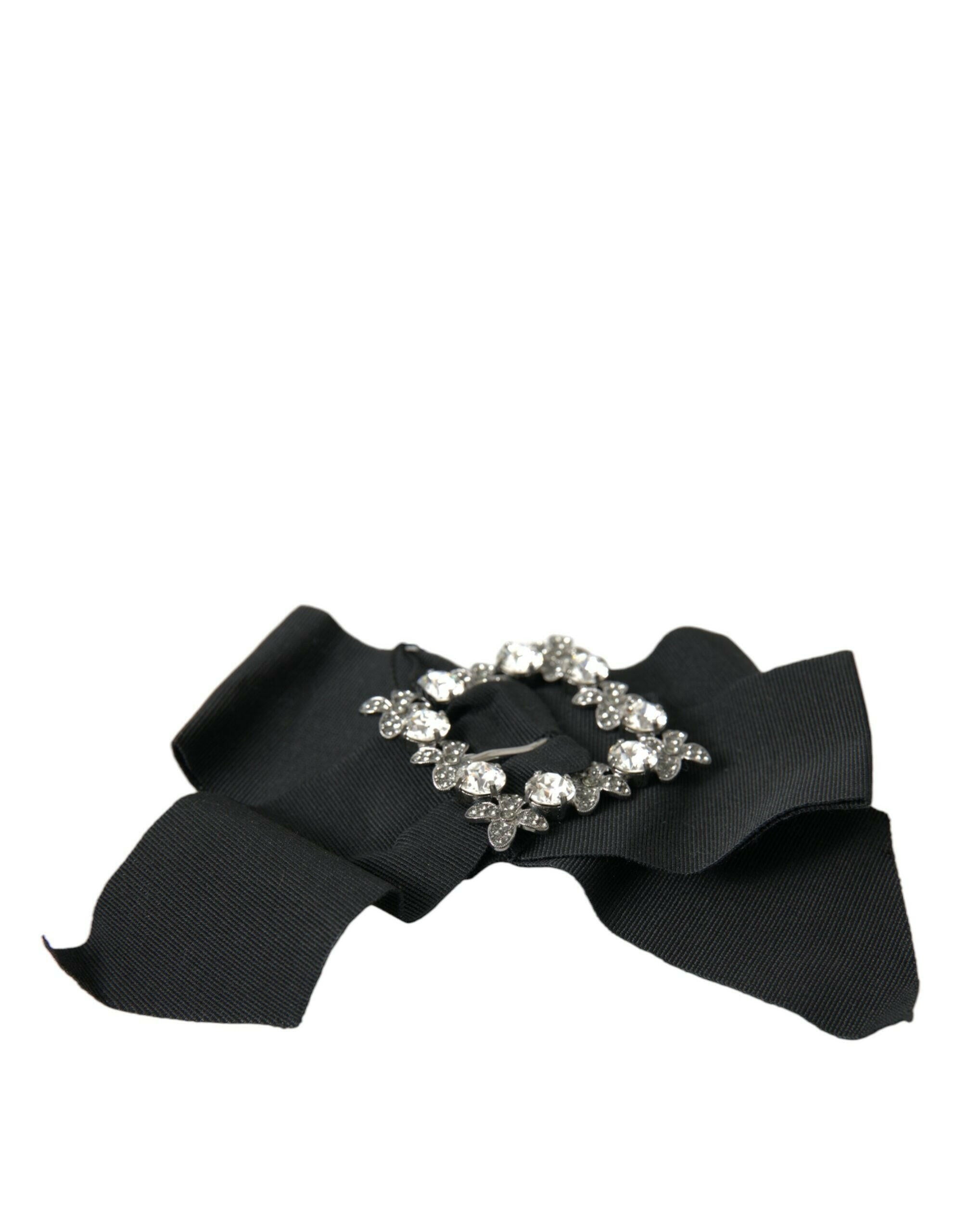 Dolce & Gabbana Black Swarovski Crystal Embellished Hair Clip -   -  Dolce & Gabbana.