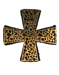 Dolce & Gabbana Black Crystals Embellished Cross Pin Brooch -   -  Dolce & Gabbana.