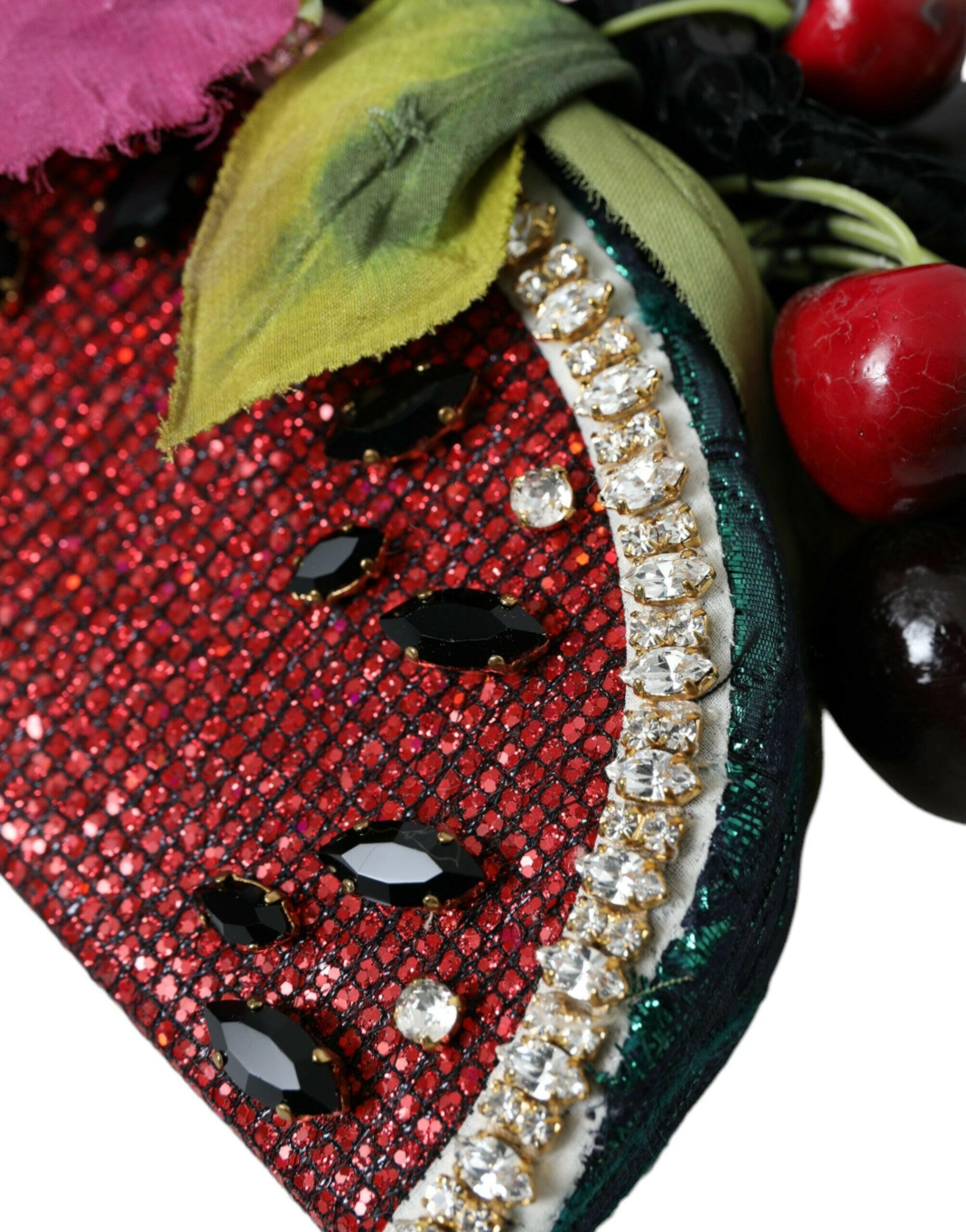 Dolce & Gabbana Red Watermelon Cherry Crystal Hairband Statement Diadem -   -  Dolce & Gabbana.