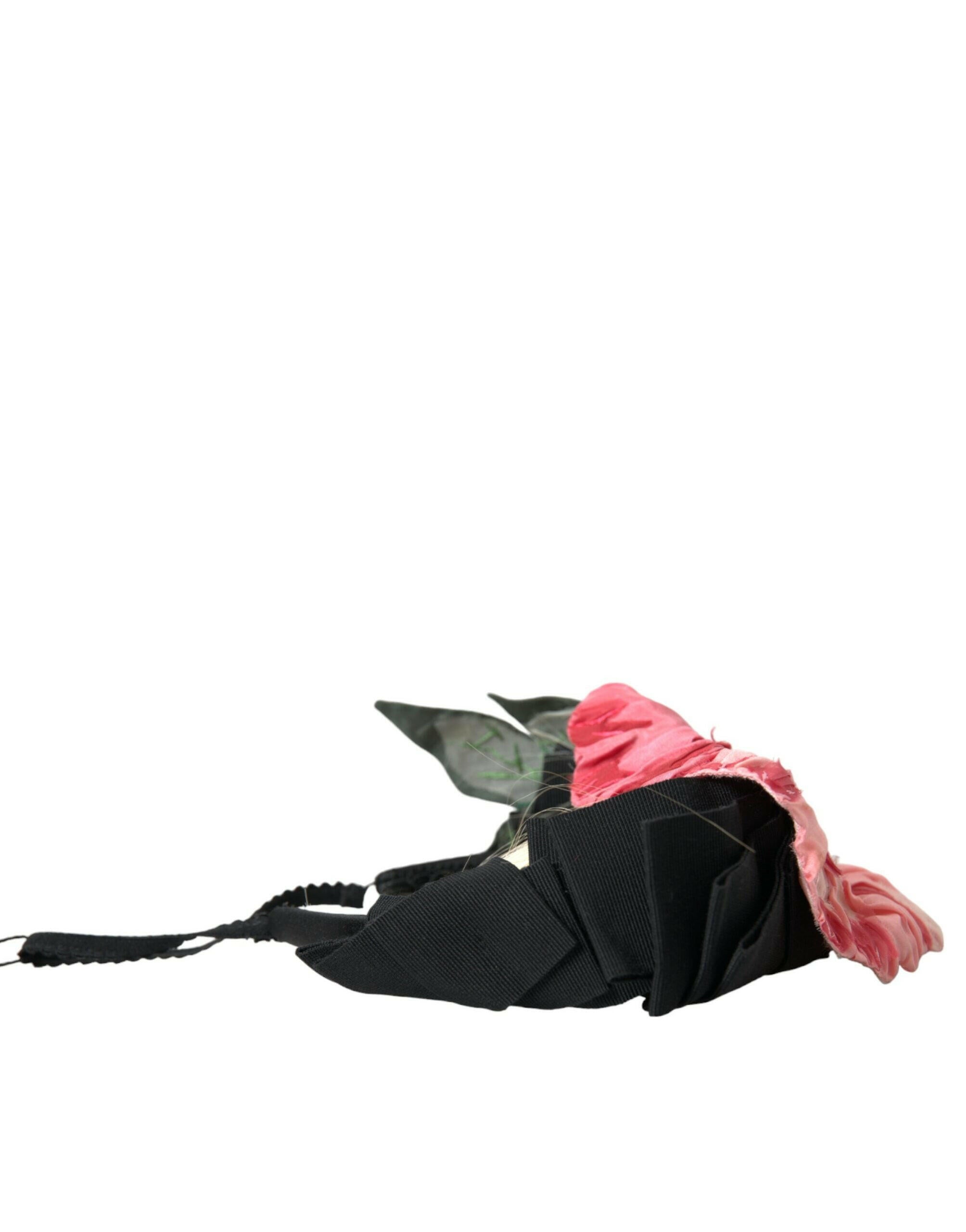 Dolce & Gabbana Black Viscose White Hair Parrucchiera Headband Diadem -   -  Dolce & Gabbana.