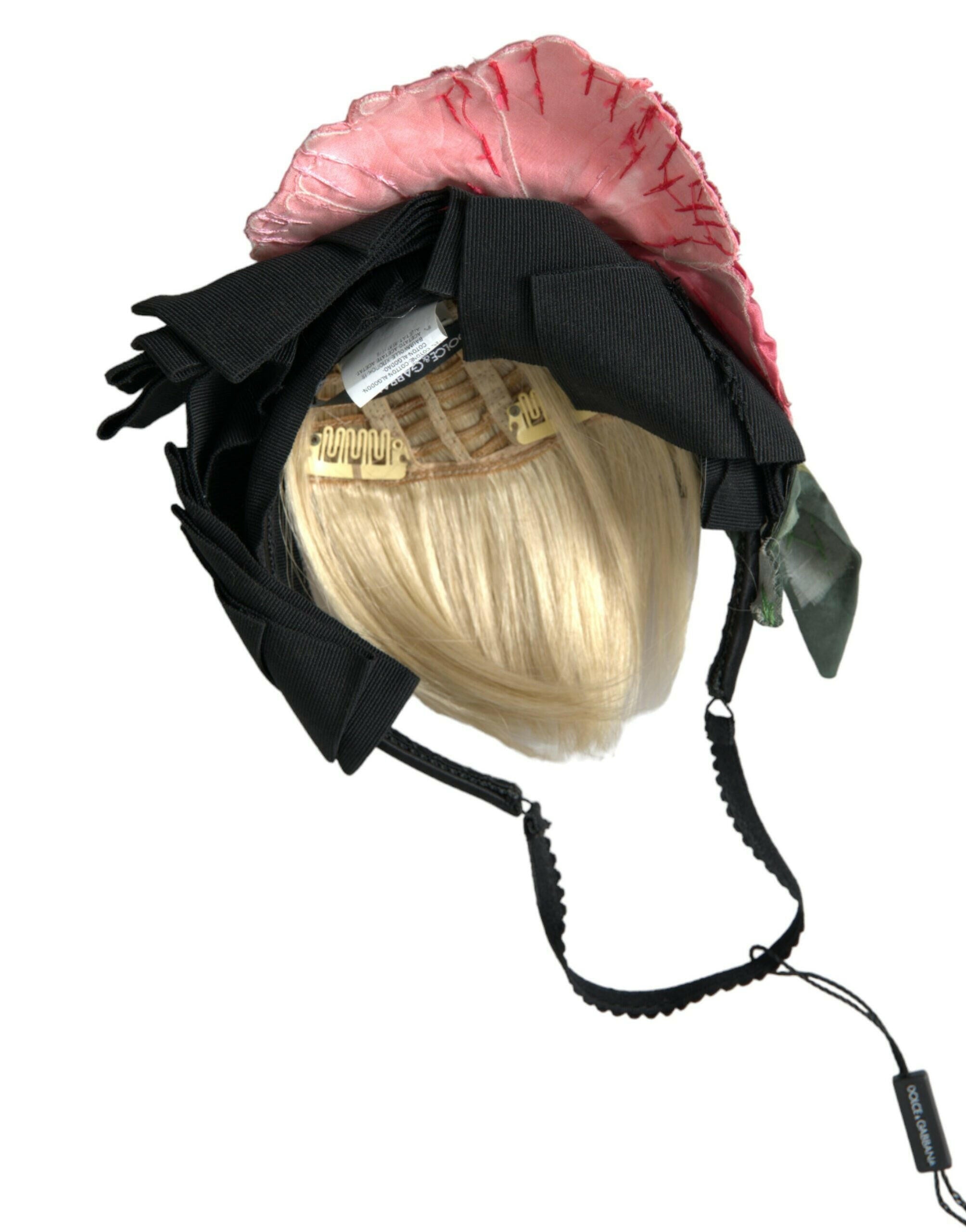 Dolce & Gabbana Black Viscose White Hair Parrucchiera Headband Diadem -   -  Dolce & Gabbana.