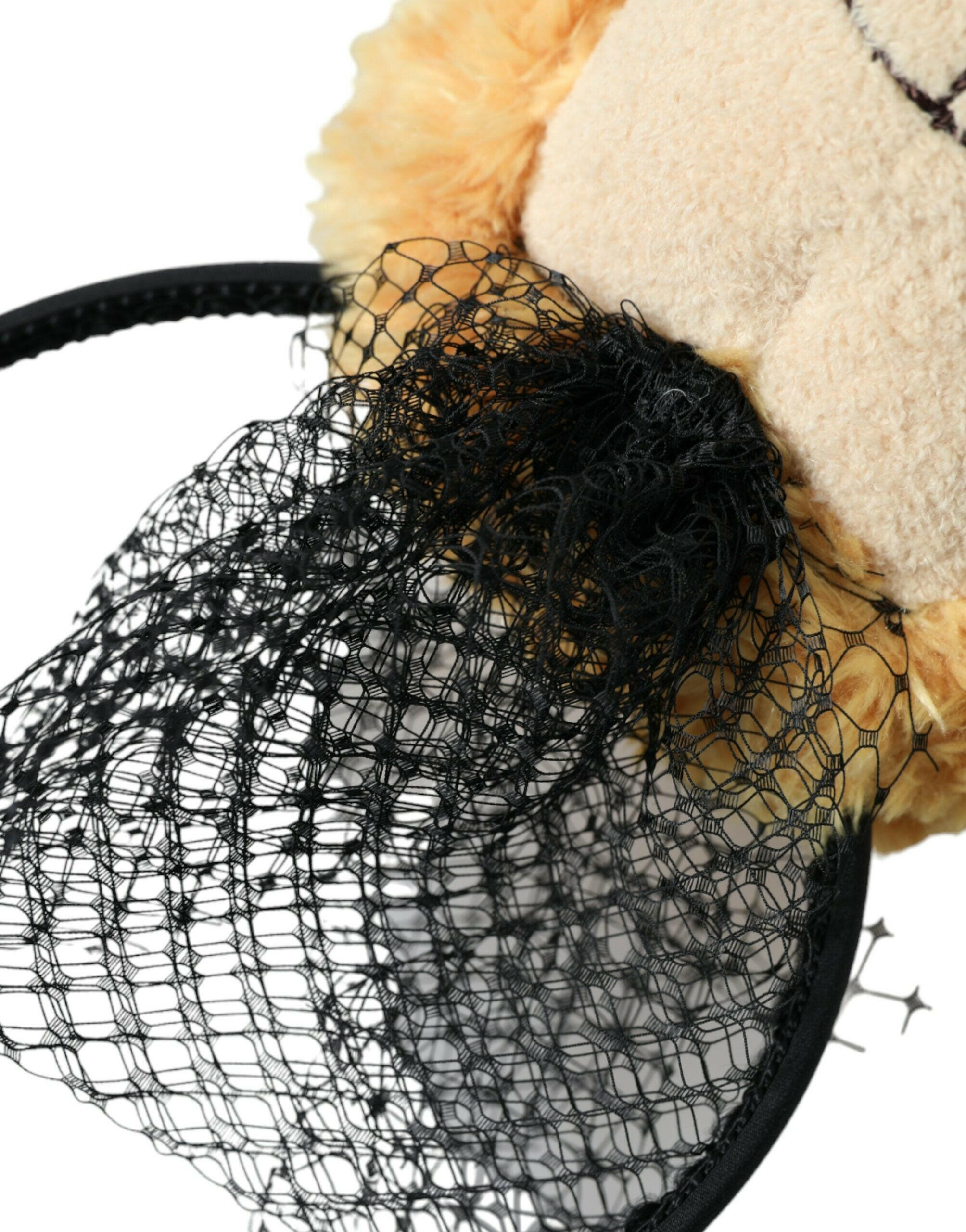 Dolce & Gabbana Brown Teddy Bear Gold Crystal Crown Hair Band Diadem -   -  Dolce & Gabbana.