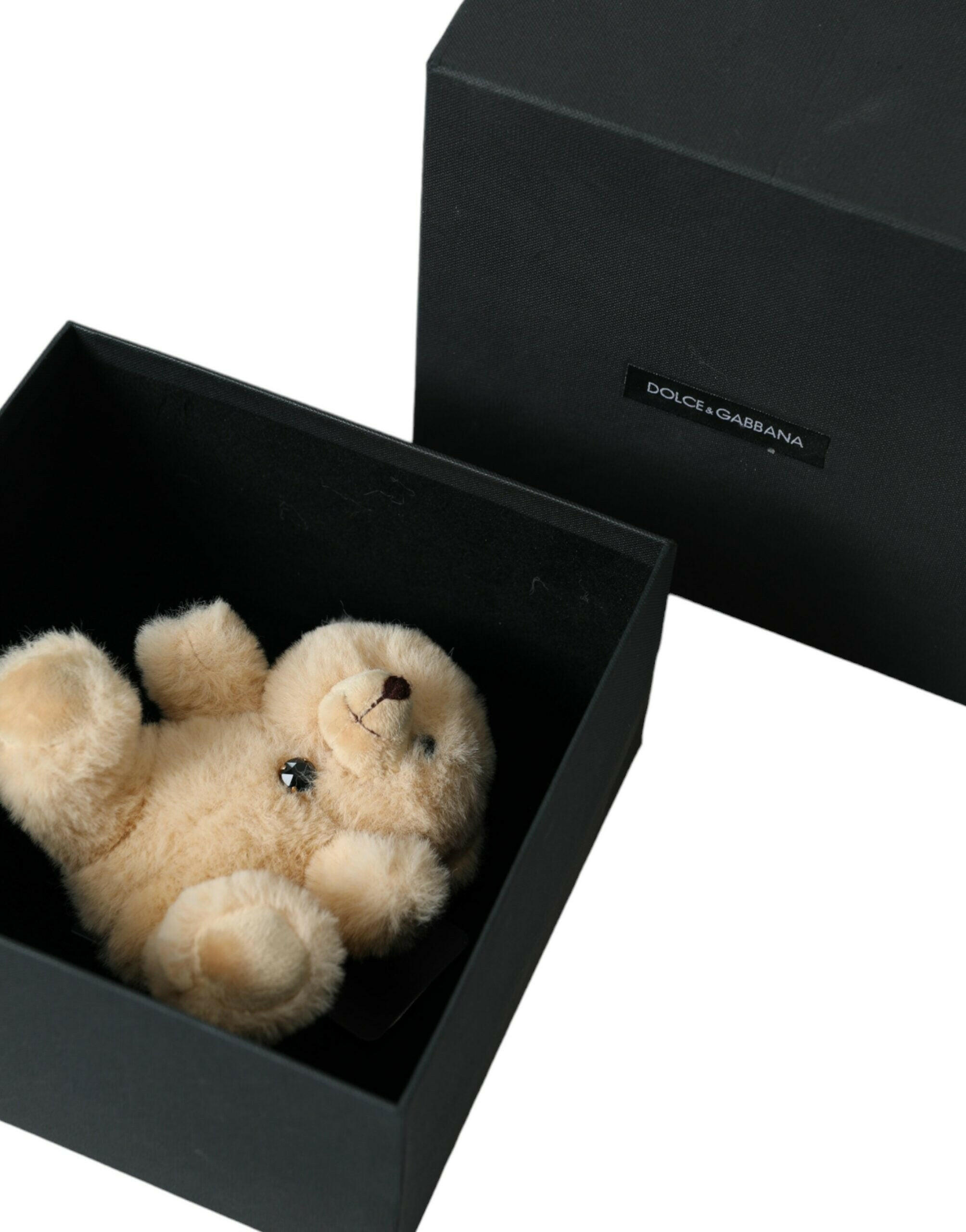 Dolce & Gabbana Beige Teddy Bear Mesh Net Band Hair Clip -   -  Dolce & Gabbana.