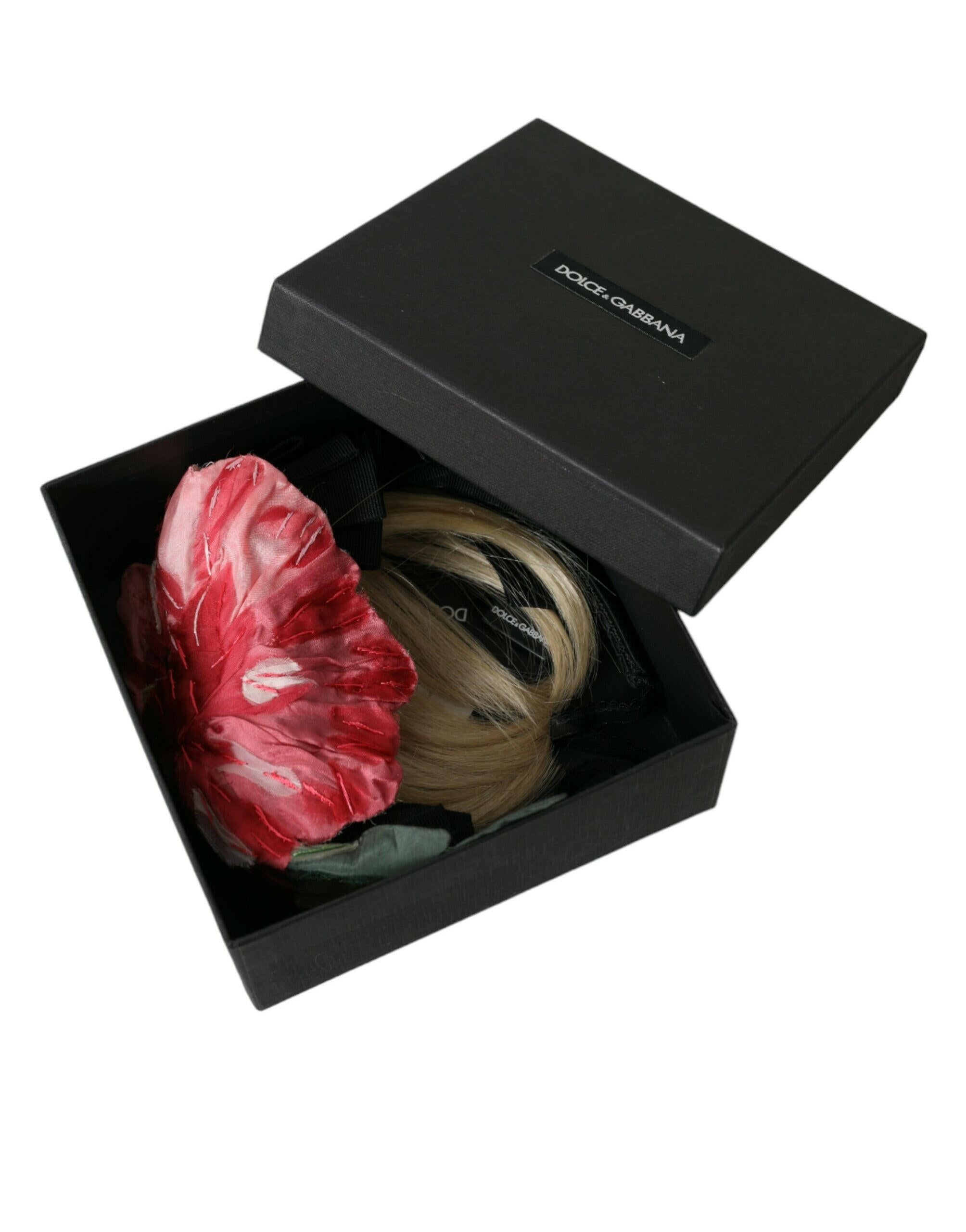 Dolce & Gabbana Black Viscose White Hair Parrucchiera Headband Diadem -   -  Dolce & Gabbana.