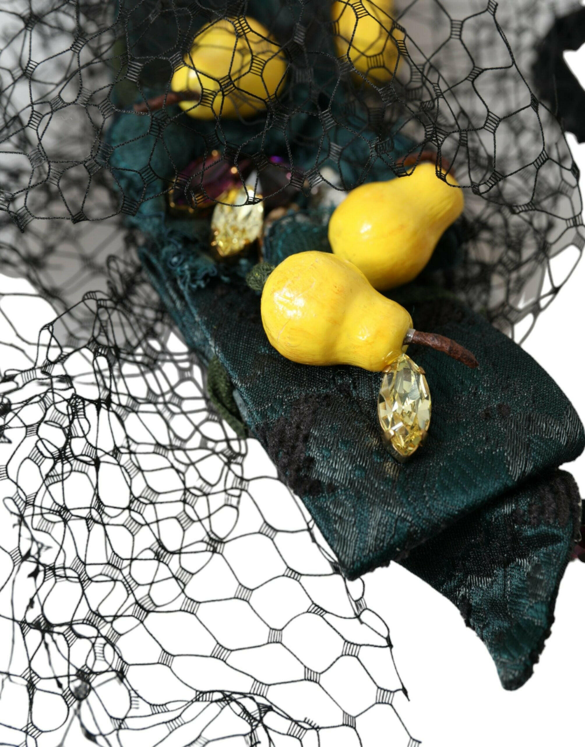 Dolce & Gabbana Black Lemons Sicily Purple Crystal Net Headband Diadem -   -  Dolce & Gabbana.