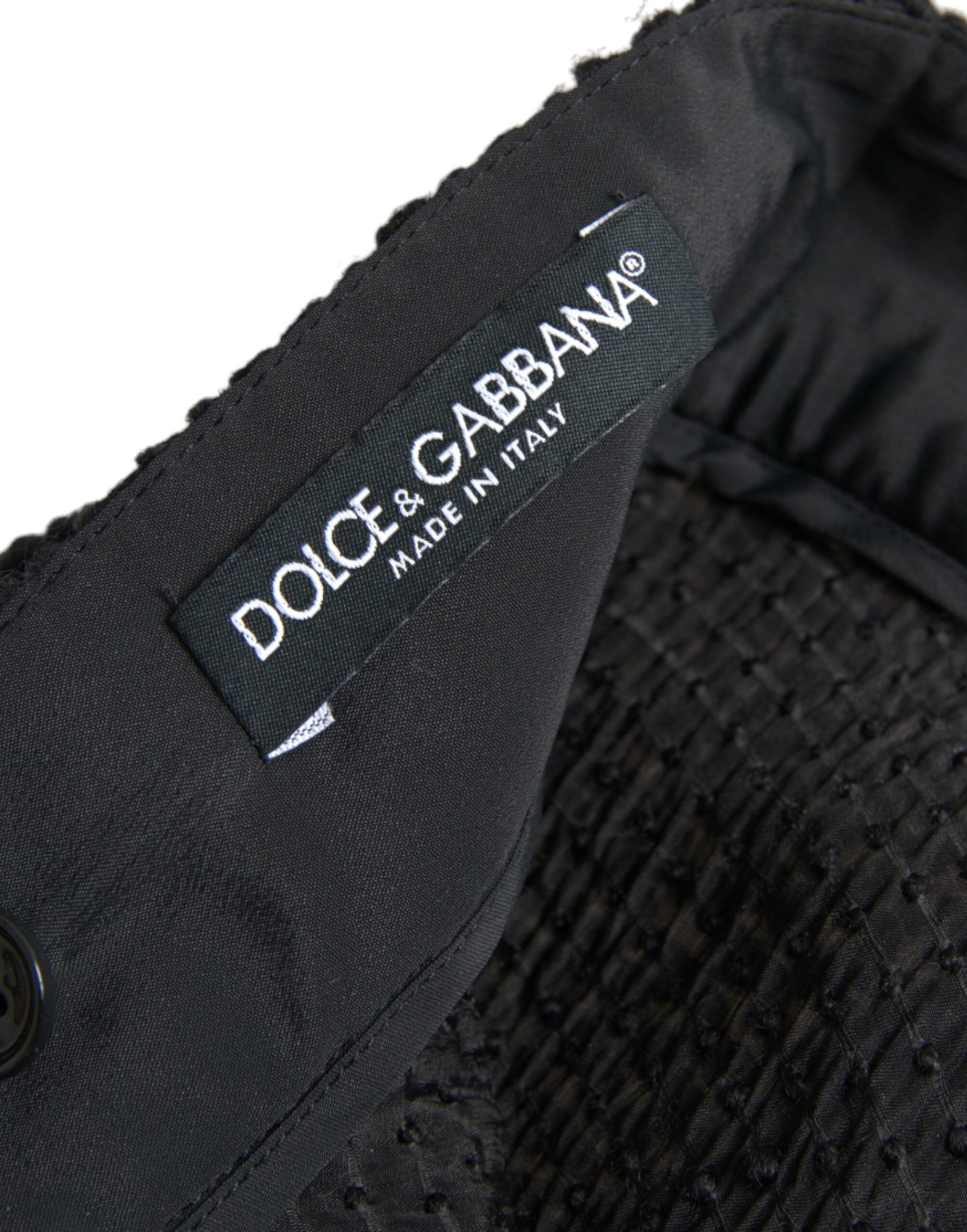 Dolce & Gabbana Black High Waist A-line Knee Length Skirt -   -  Dolce & Gabbana.