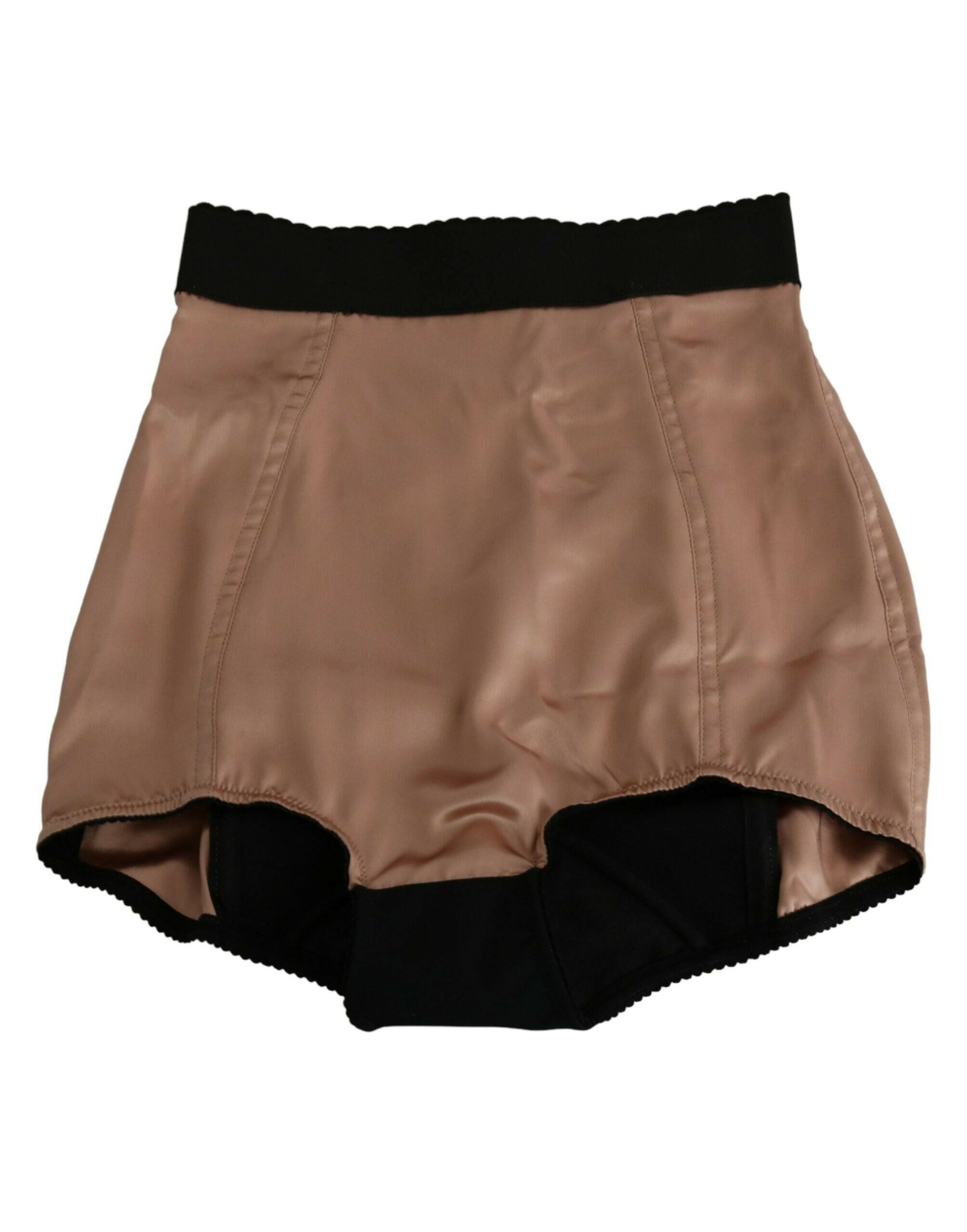 Dolce & Gabbana Beige Silk High Waist Mini Hot Pants Shorts -   -  Dolce & Gabbana.