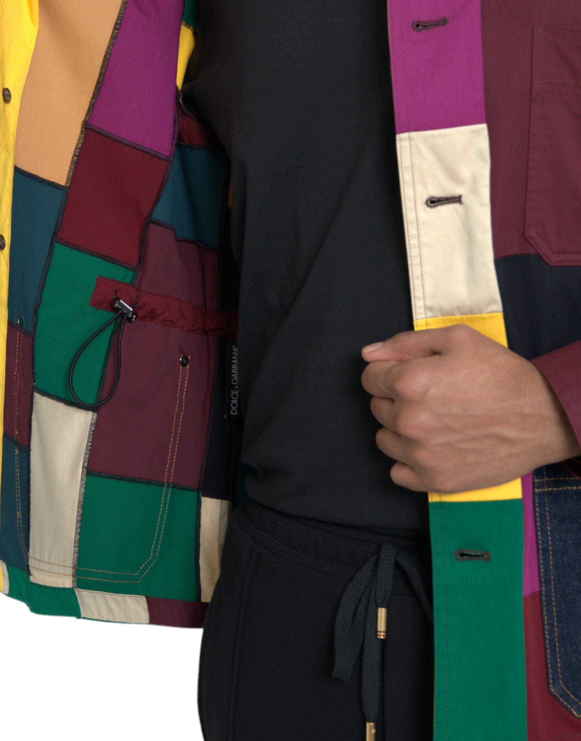 Dolce & Gabbana Multicolor Patchwork Cotton Collared Jacket -   -  Dolce & Gabbana.