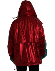 Dolce & Gabbana Red Nylon Hooded Pullover Sweatshirt Jacket -   -  Dolce & Gabbana.
