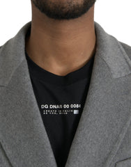 Dolce & Gabbana Gray Double Trench Coat Cashmere Jacket -   -  Dolce & Gabbana.