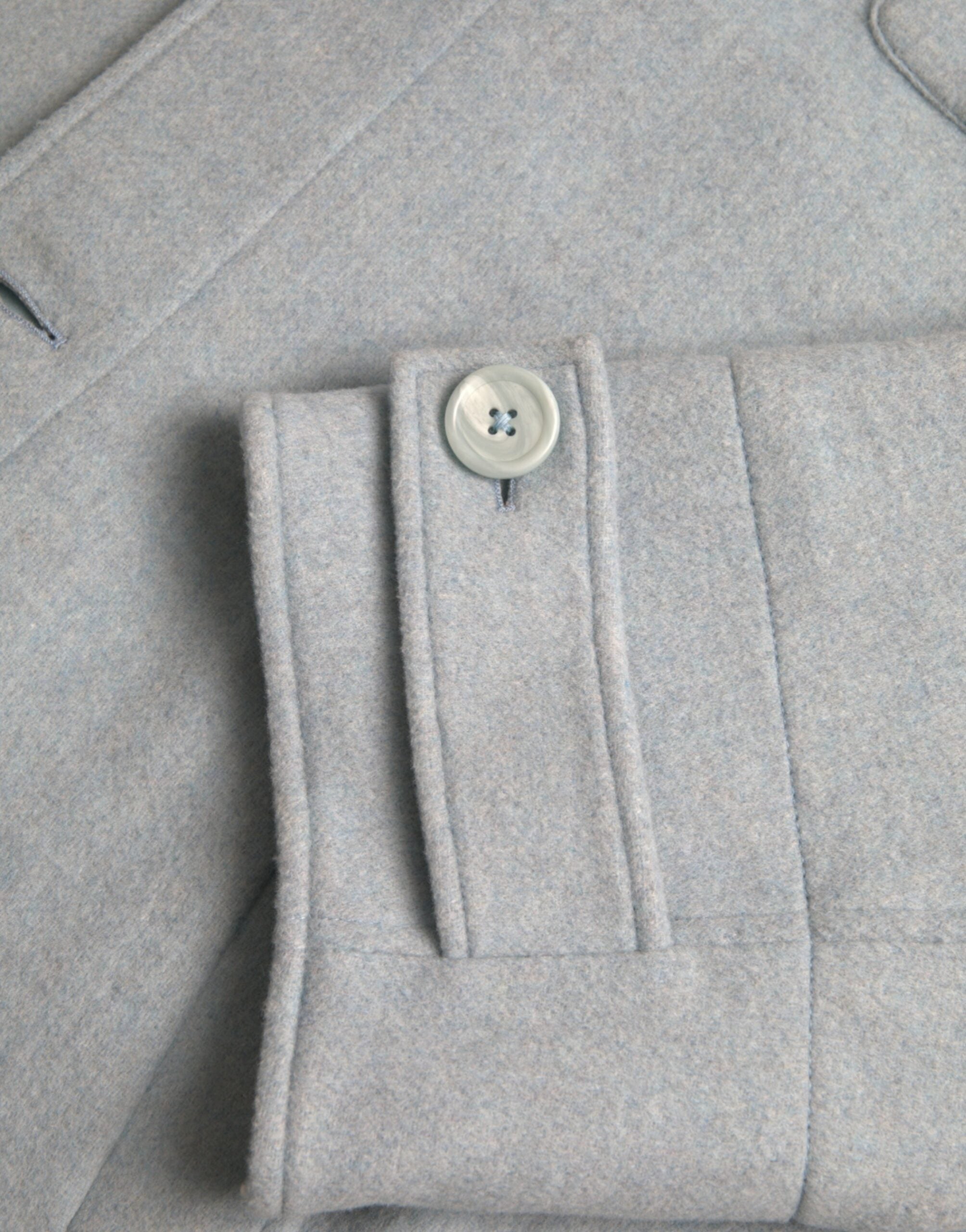 Dolce & Gabbana Light Blue Wool Button Trench Coat Jacket -   -  Dolce & Gabbana.