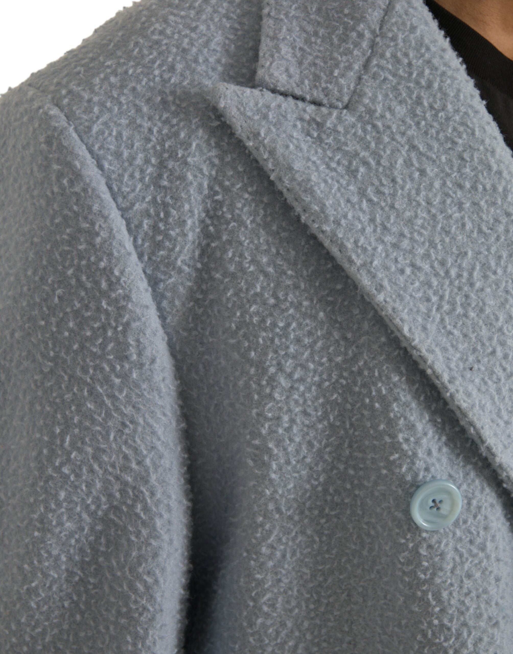 Dolce & Gabbana Blue Double Breasted Long Trench Coat Jacket -   -  Dolce & Gabbana.