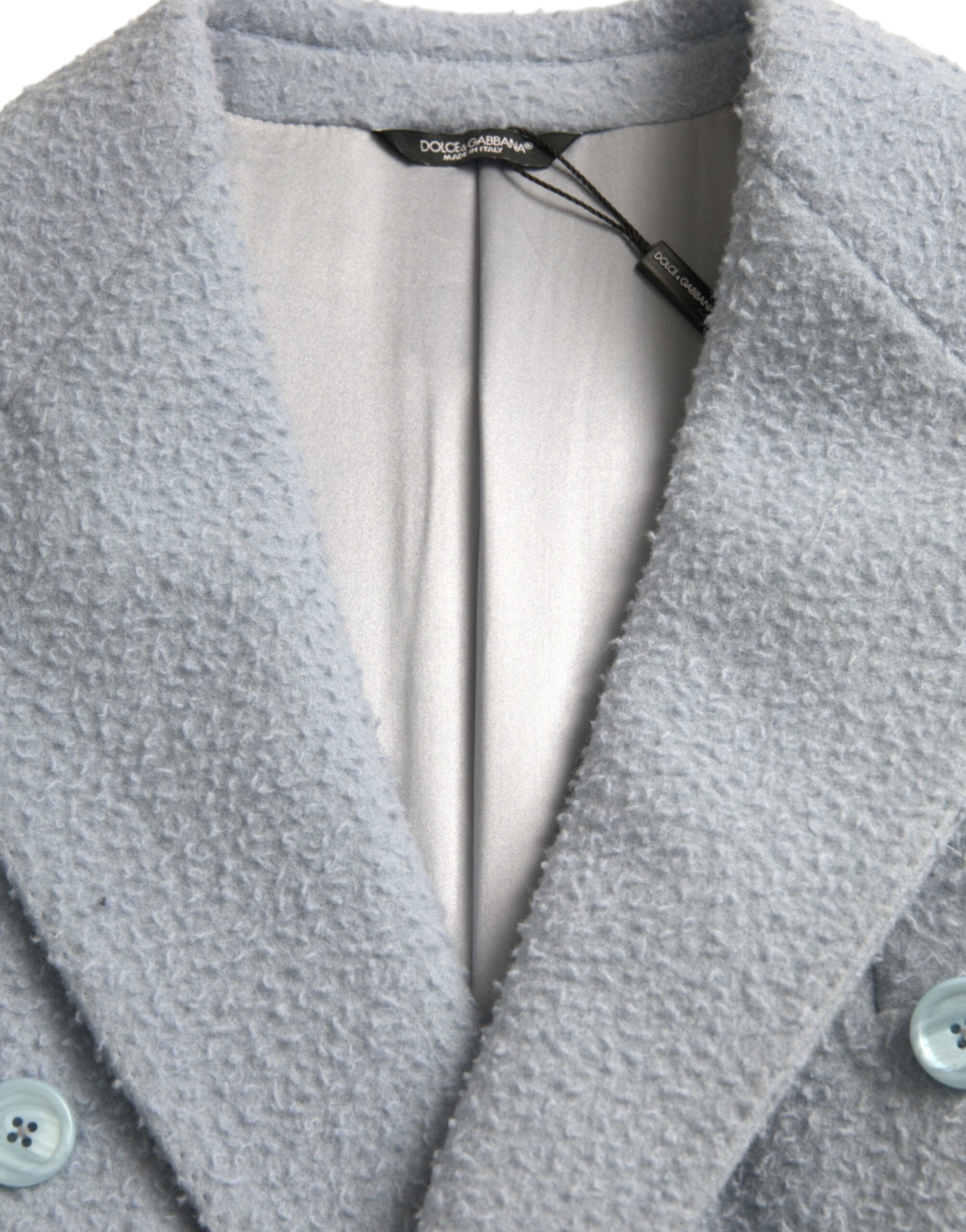 Dolce & Gabbana Blue Double Breasted Long Trench Coat Jacket -   -  Dolce & Gabbana.