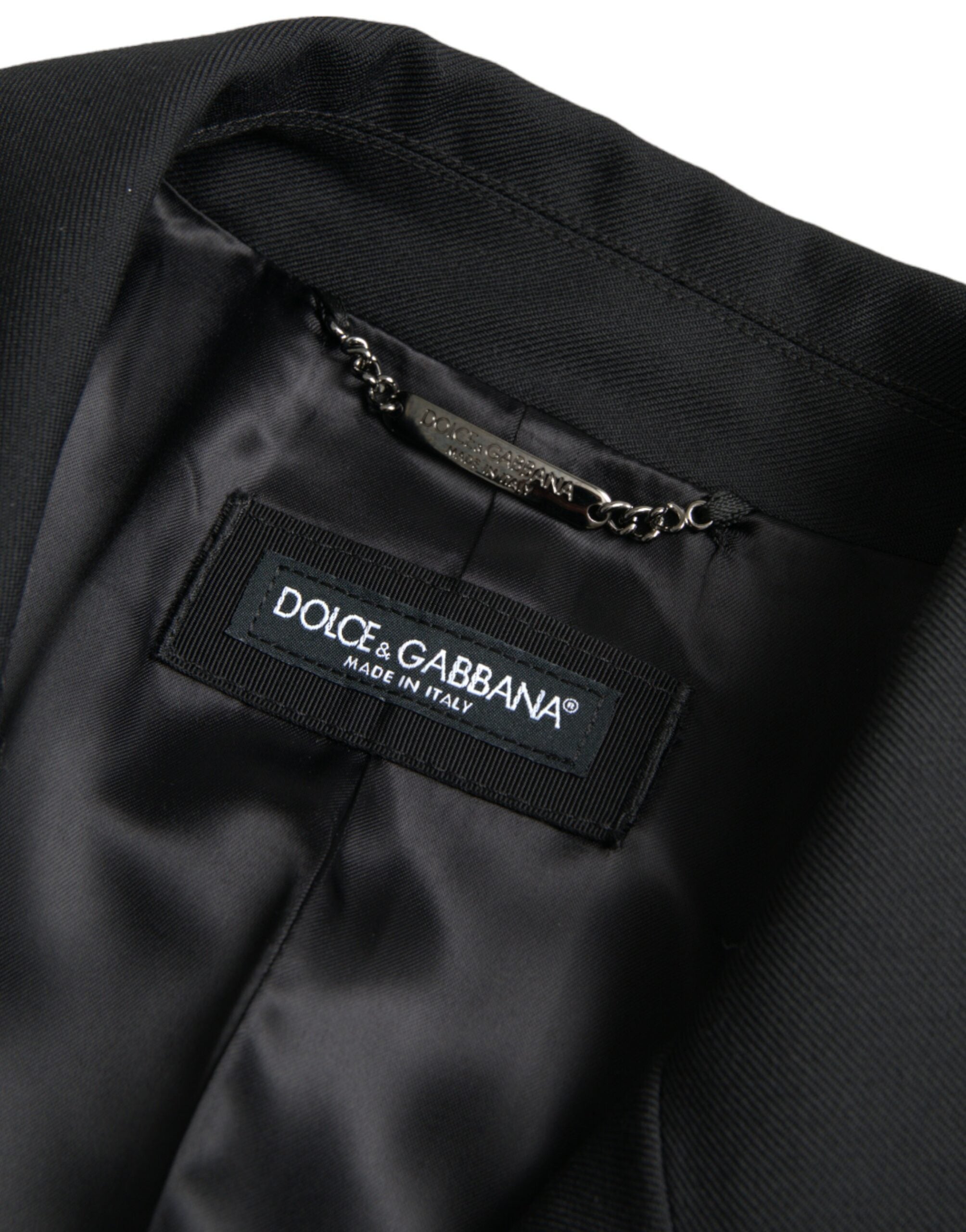 Dolce & Gabbana Black Double Breasted Trench Coat Jacket -   -  Dolce & Gabbana.