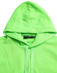 Dolce & Gabbana Neon Green Hooded Top Pullover Sweater -   -  Dolce & Gabbana.