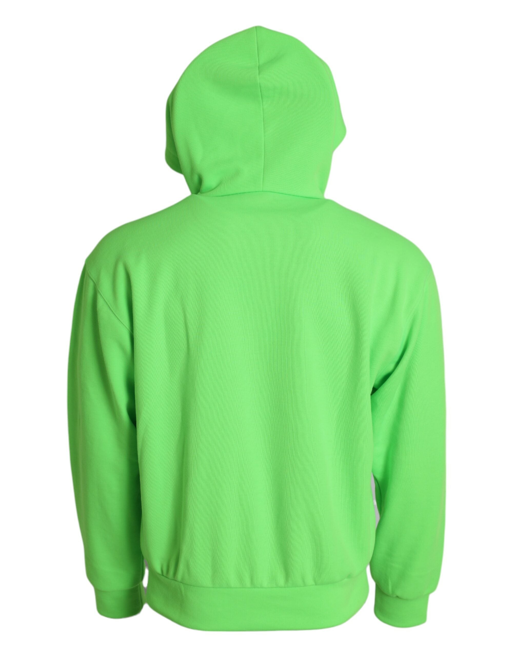 Dolce & Gabbana Neon Green Hooded Full Zip Top Sweater -   -  Dolce & Gabbana.