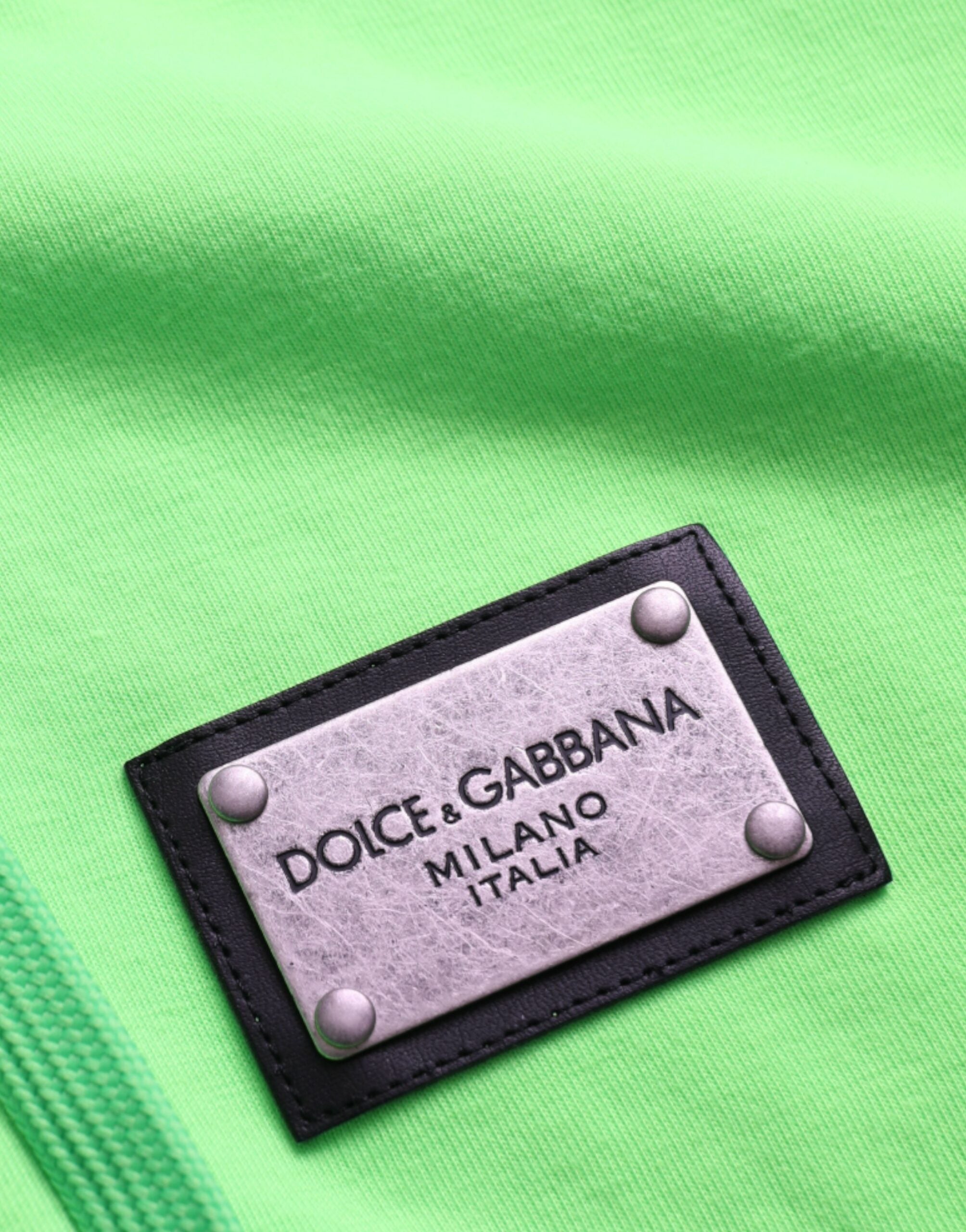 Dolce & Gabbana Neon Green Hooded Full Zip Top Sweater -   -  Dolce & Gabbana.