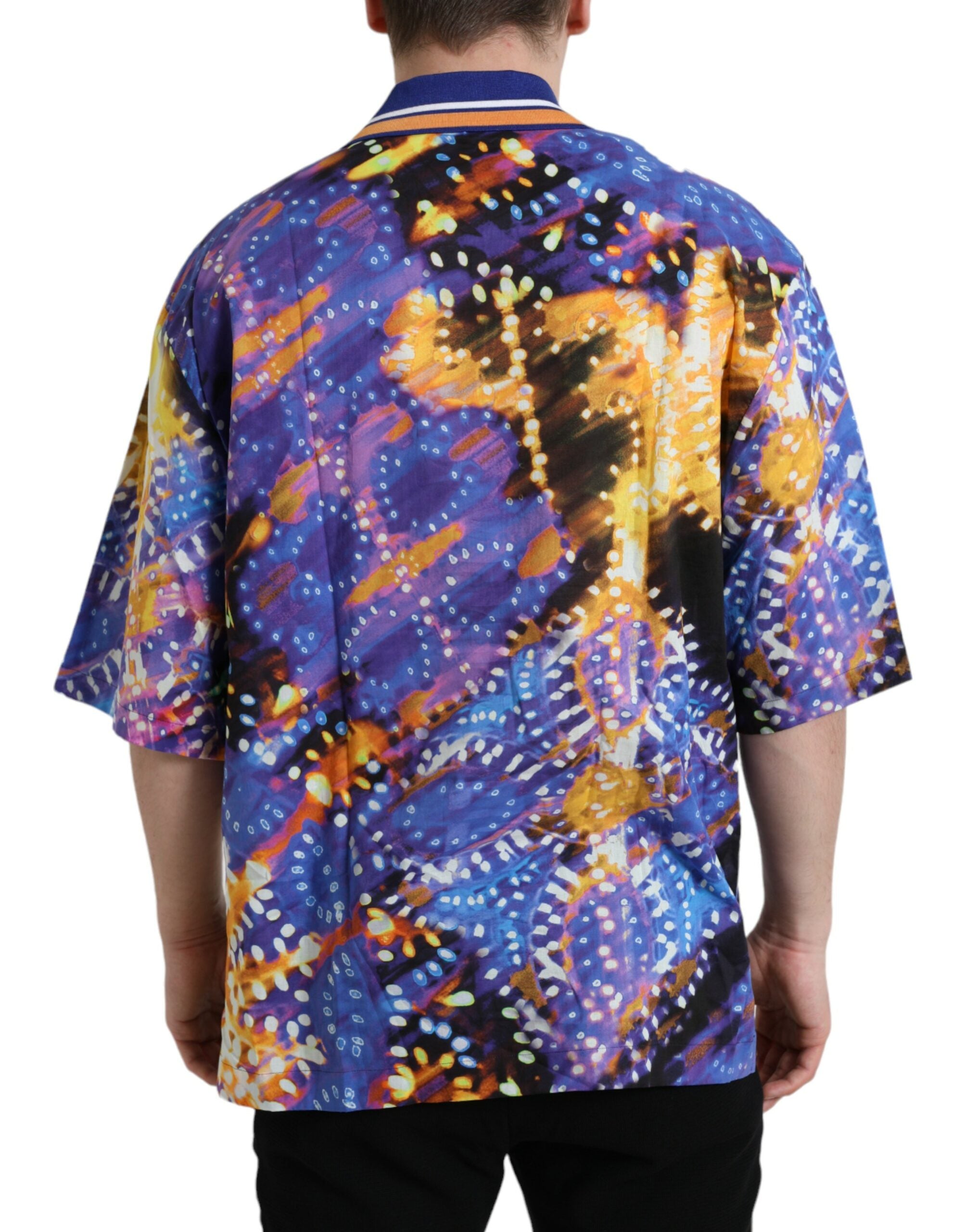 Dolce & Gabbana Multicolor Luminarie Print Cotton Casual Shirt -   -  Dolce & Gabbana.