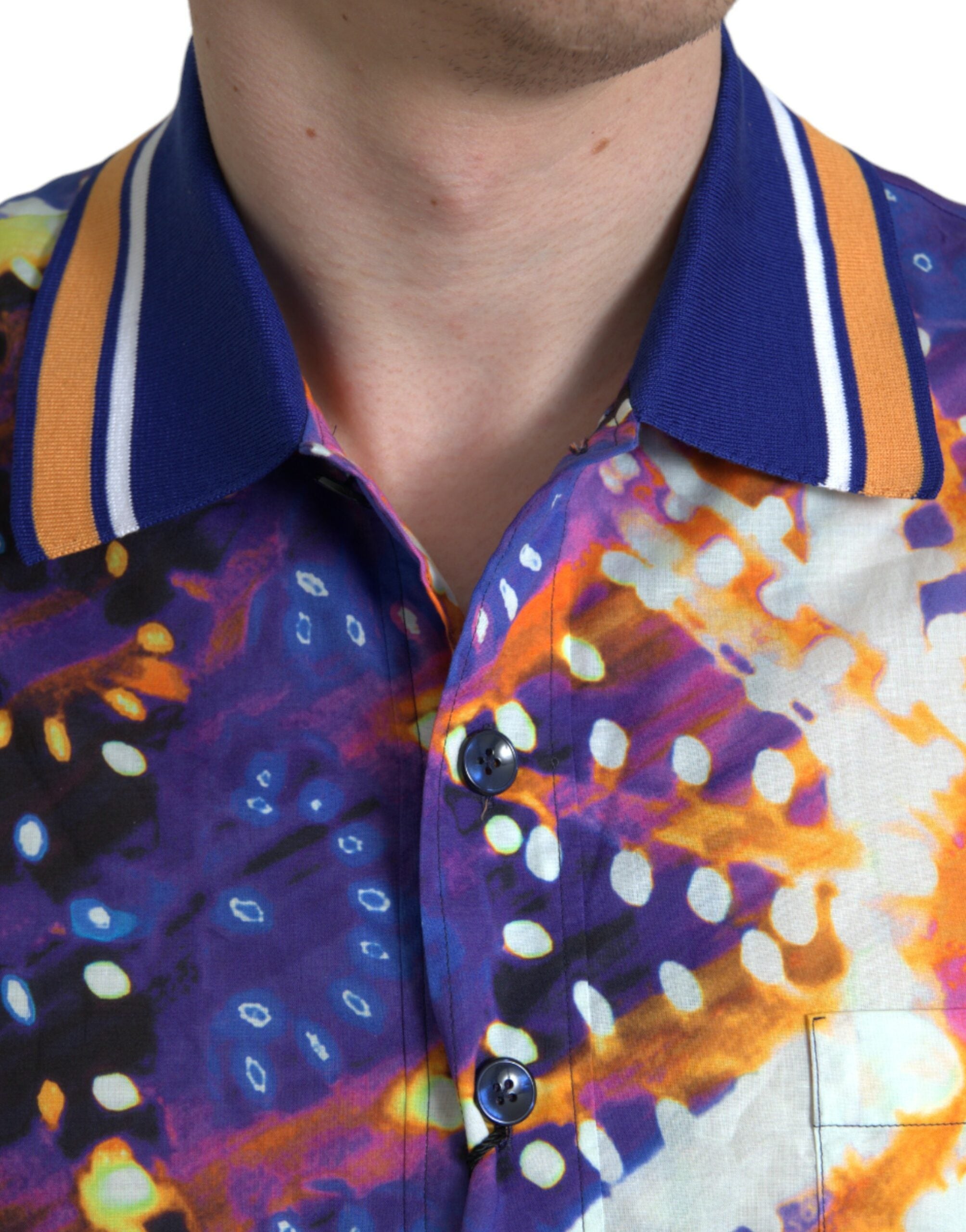 Dolce & Gabbana Multicolor Luminarie Print Cotton Casual Shirt -   -  Dolce & Gabbana.