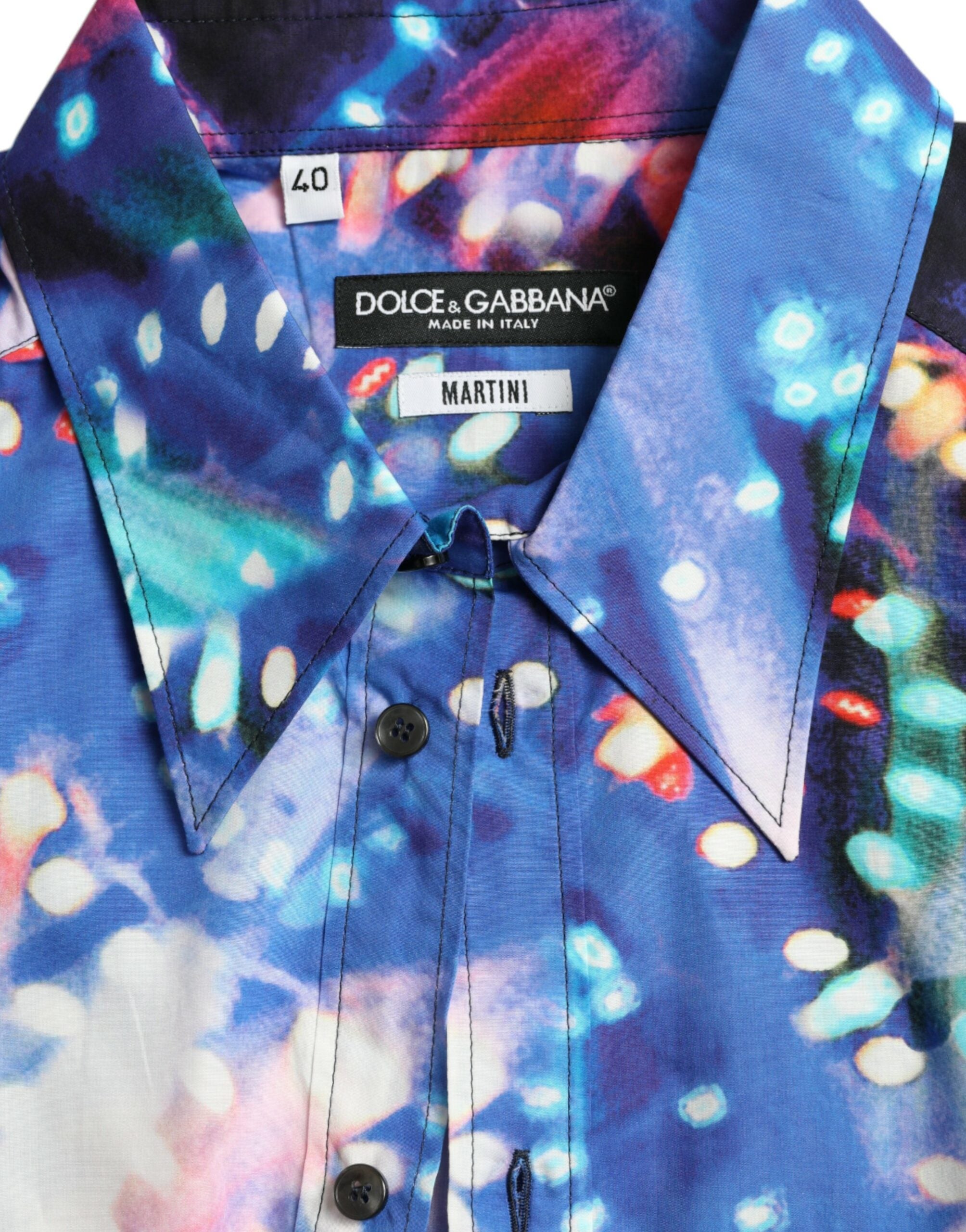 Dolce & Gabbana Multicolor Luminarie Slim MARTINI Shirt -   -  Dolce & Gabbana.