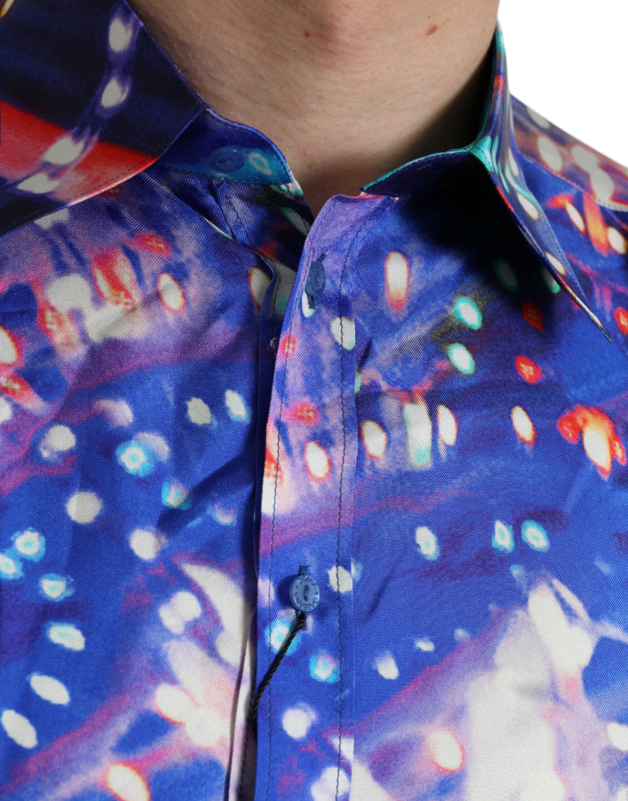 Dolce & Gabbana Purple Luminarie Silk Slim MARTINI Shirt -   -  Dolce & Gabbana.