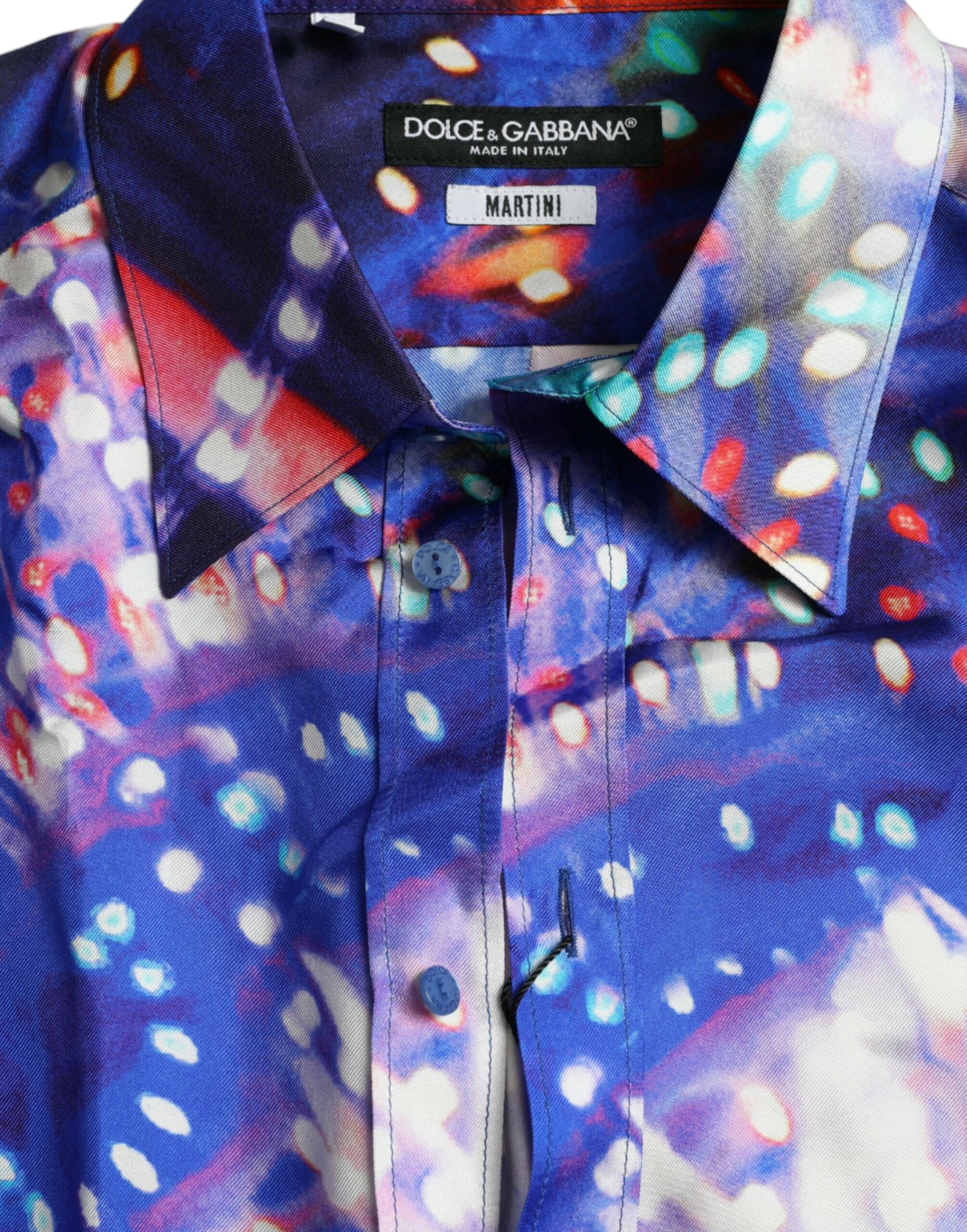 Dolce & Gabbana Purple Luminarie Silk Slim MARTINI Shirt -   -  Dolce & Gabbana.