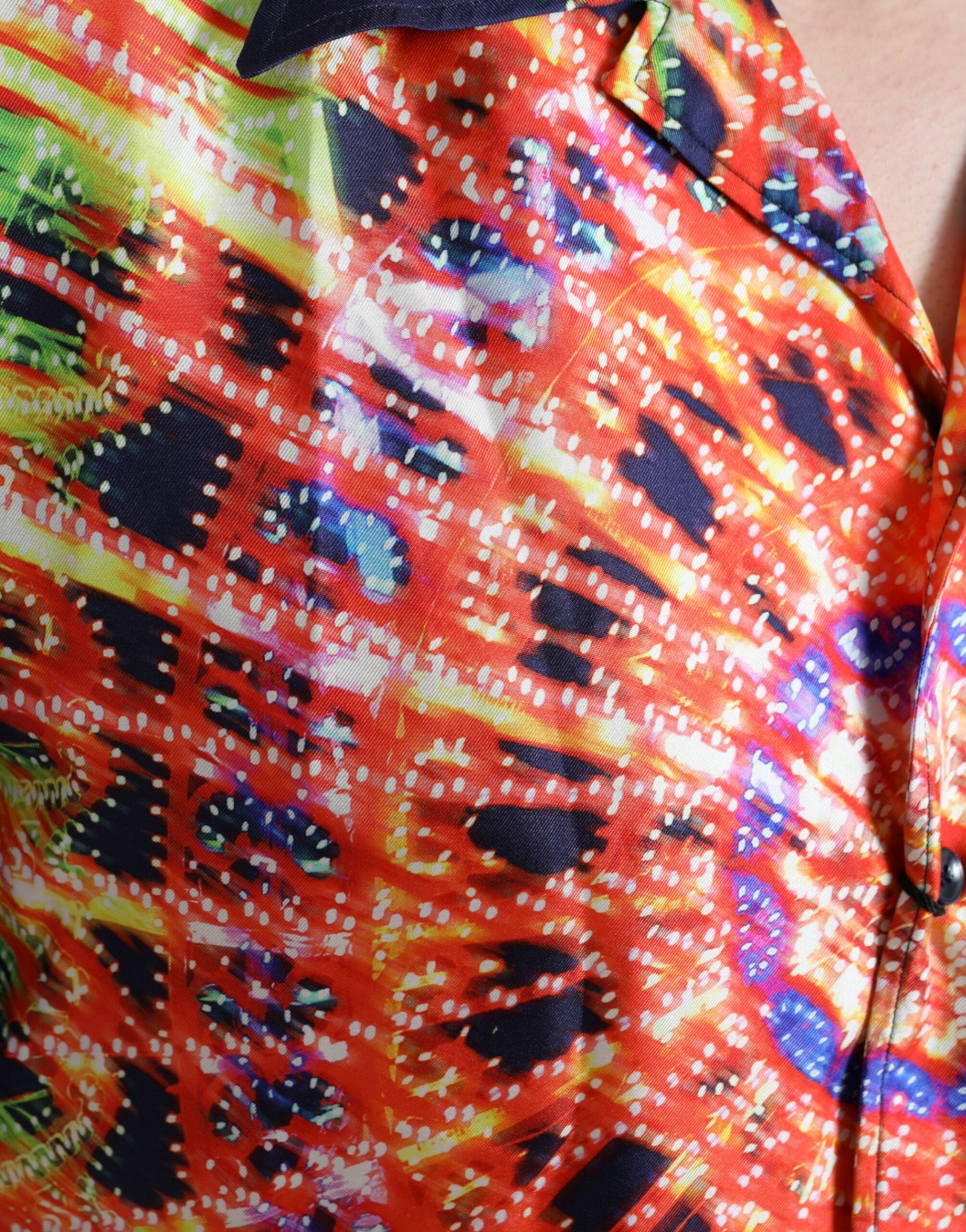 Dolce & Gabbana Multicolor Luminarie Silk Casual Shirt -   -  Dolce & Gabbana.