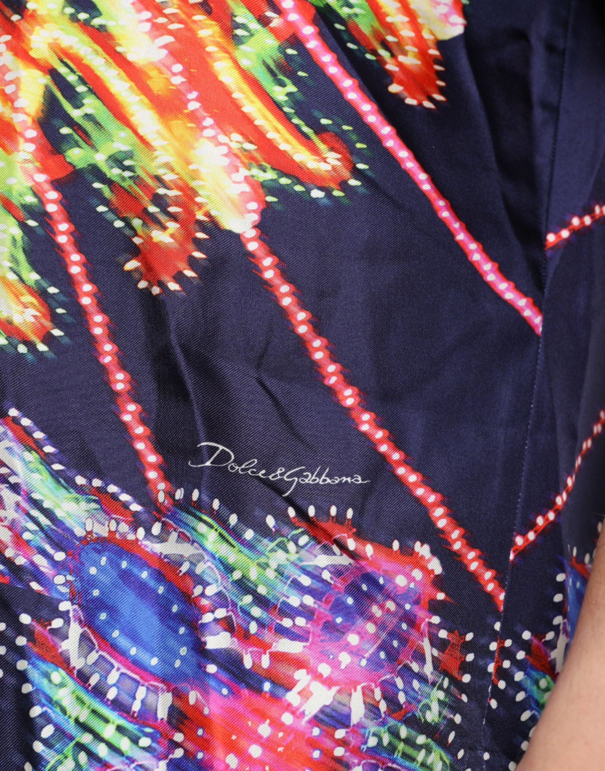 Dolce & Gabbana Multicolor Luminarie Silk Casual Shirt -   -  Dolce & Gabbana.