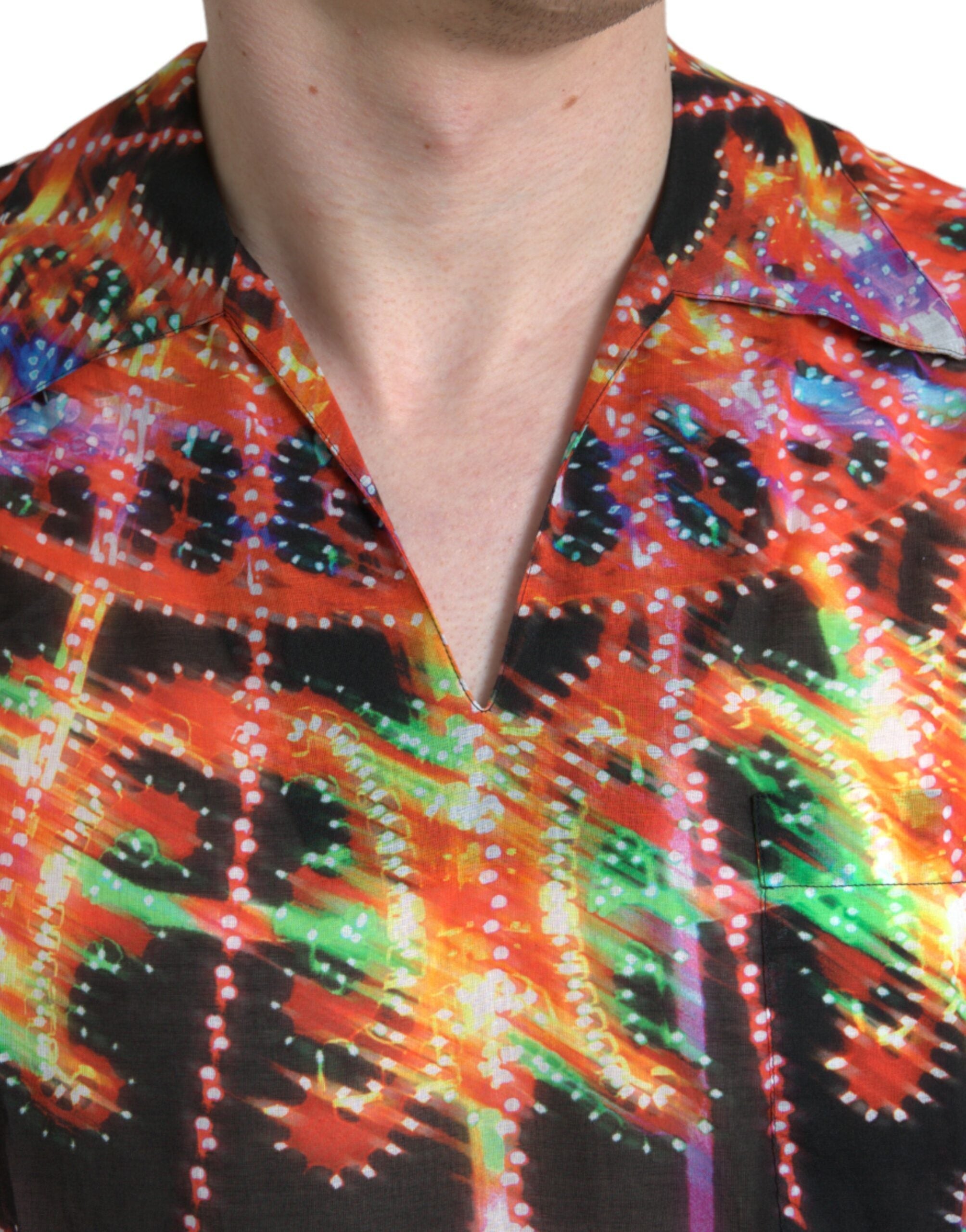 Dolce & Gabbana Multicolor Luminarie Print Cotton T-shirt -   -  Dolce & Gabbana.