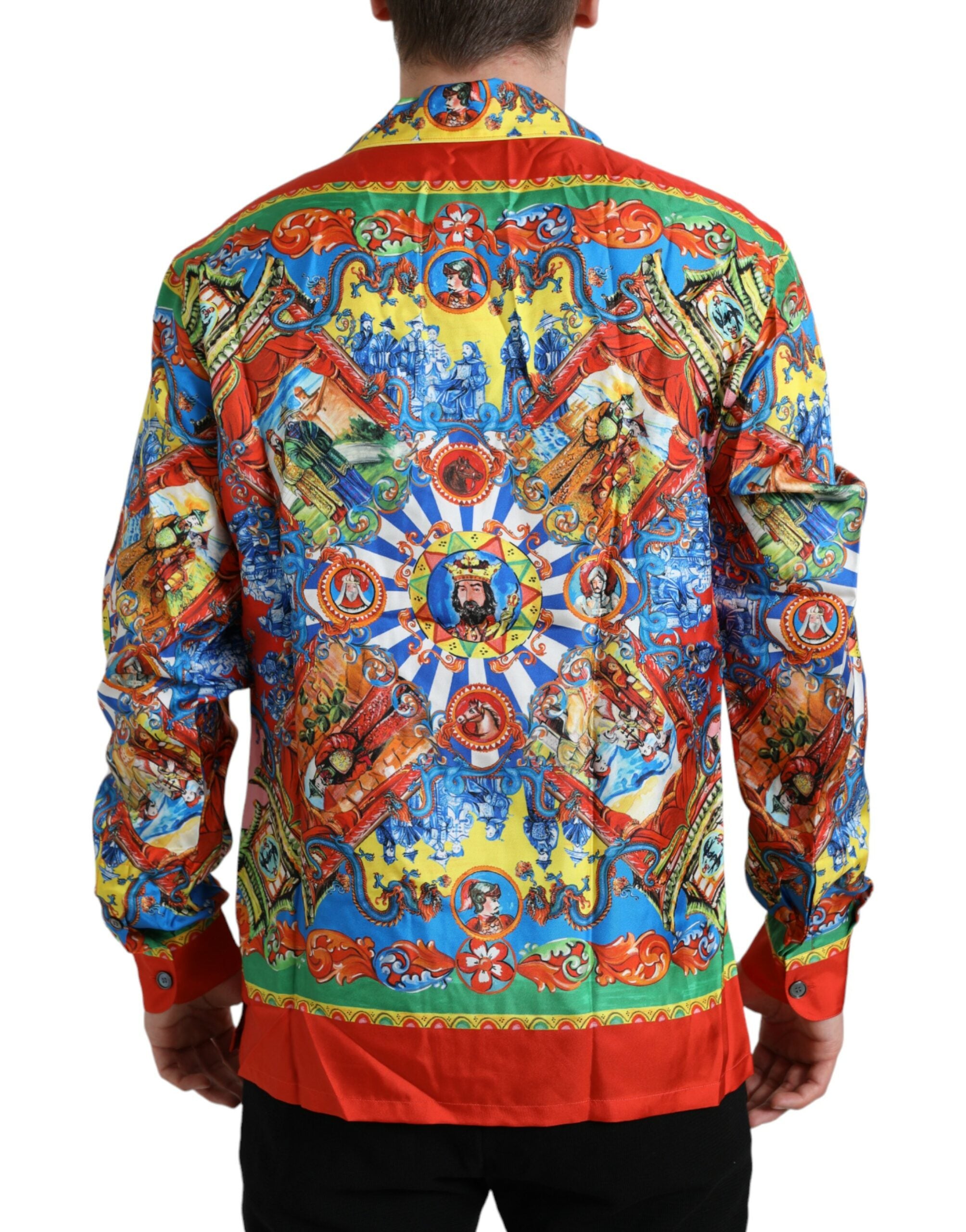 Dolce & Gabbana Multicolor Patterned Button Down Casual Shirt -   -  Dolce & Gabbana.