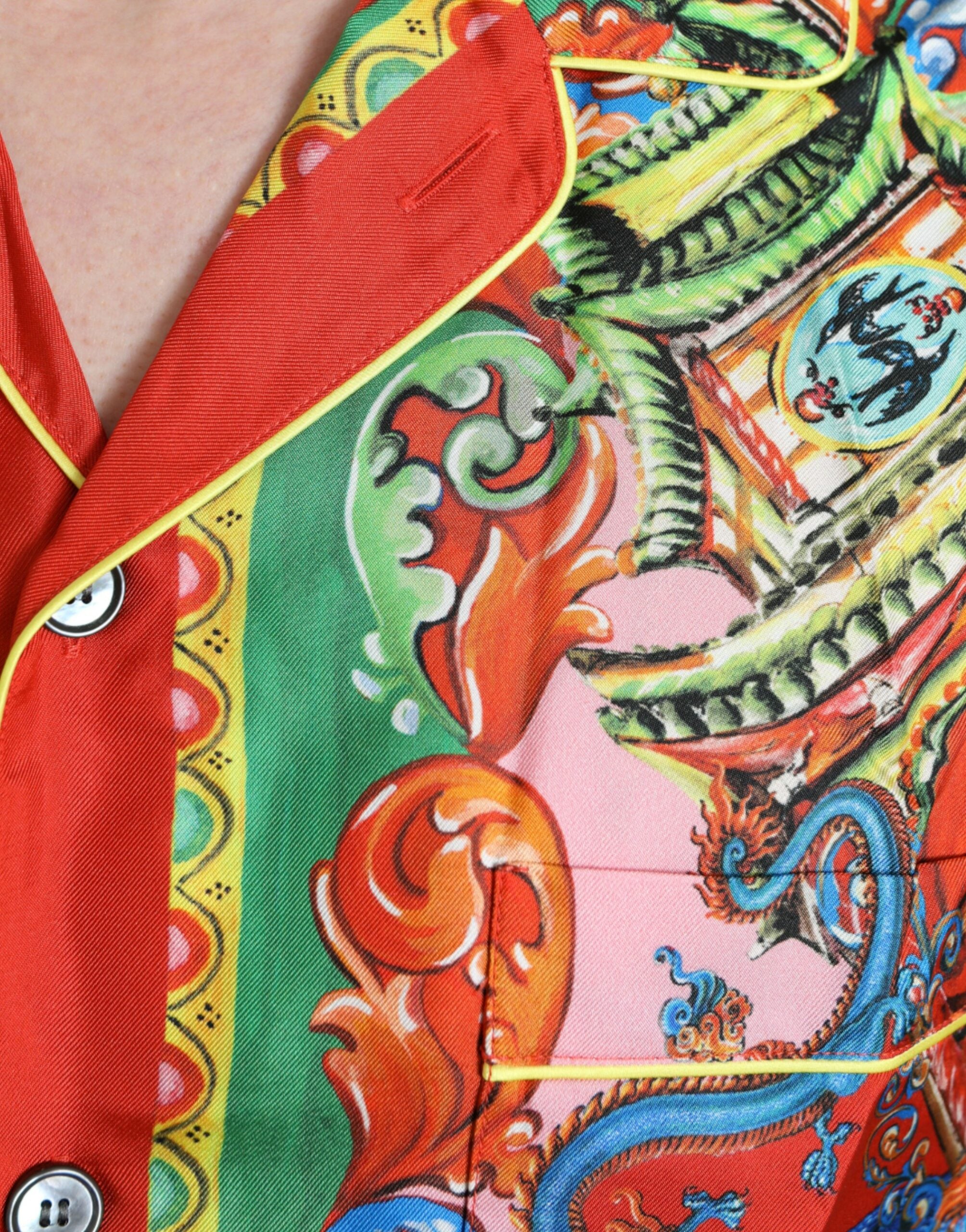 Dolce & Gabbana Multicolor Patterned Button Down Casual Shirt -   -  Dolce & Gabbana.