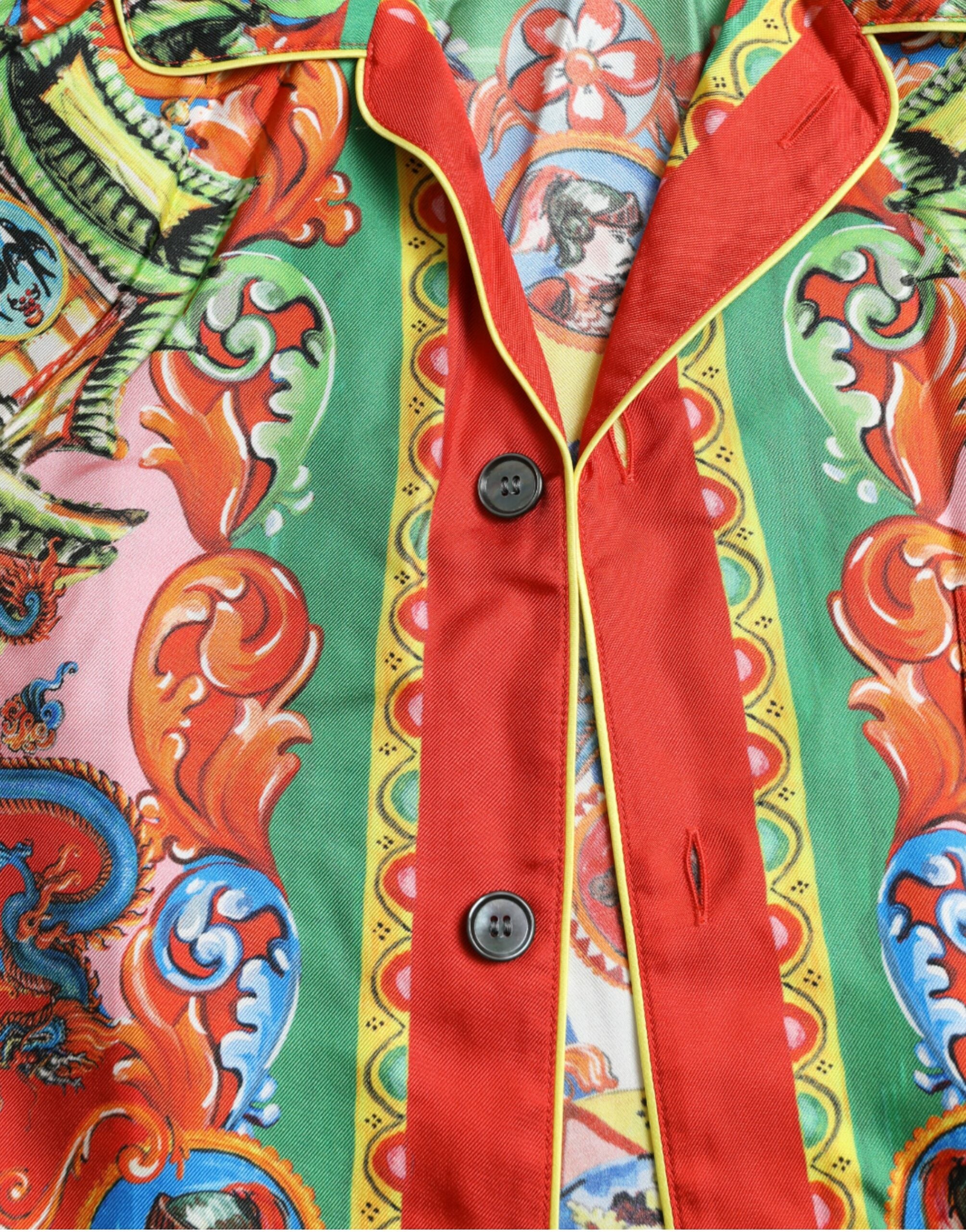 Dolce & Gabbana Multicolor Patterned Button Down Casual Shirt -   -  Dolce & Gabbana.