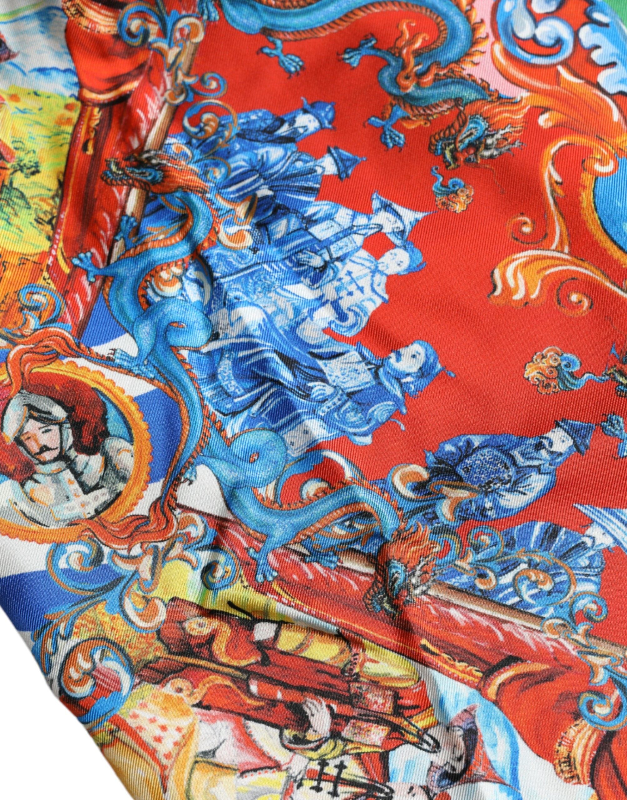 Dolce & Gabbana Multicolor Patterned Button Down Casual Shirt -   -  Dolce & Gabbana.