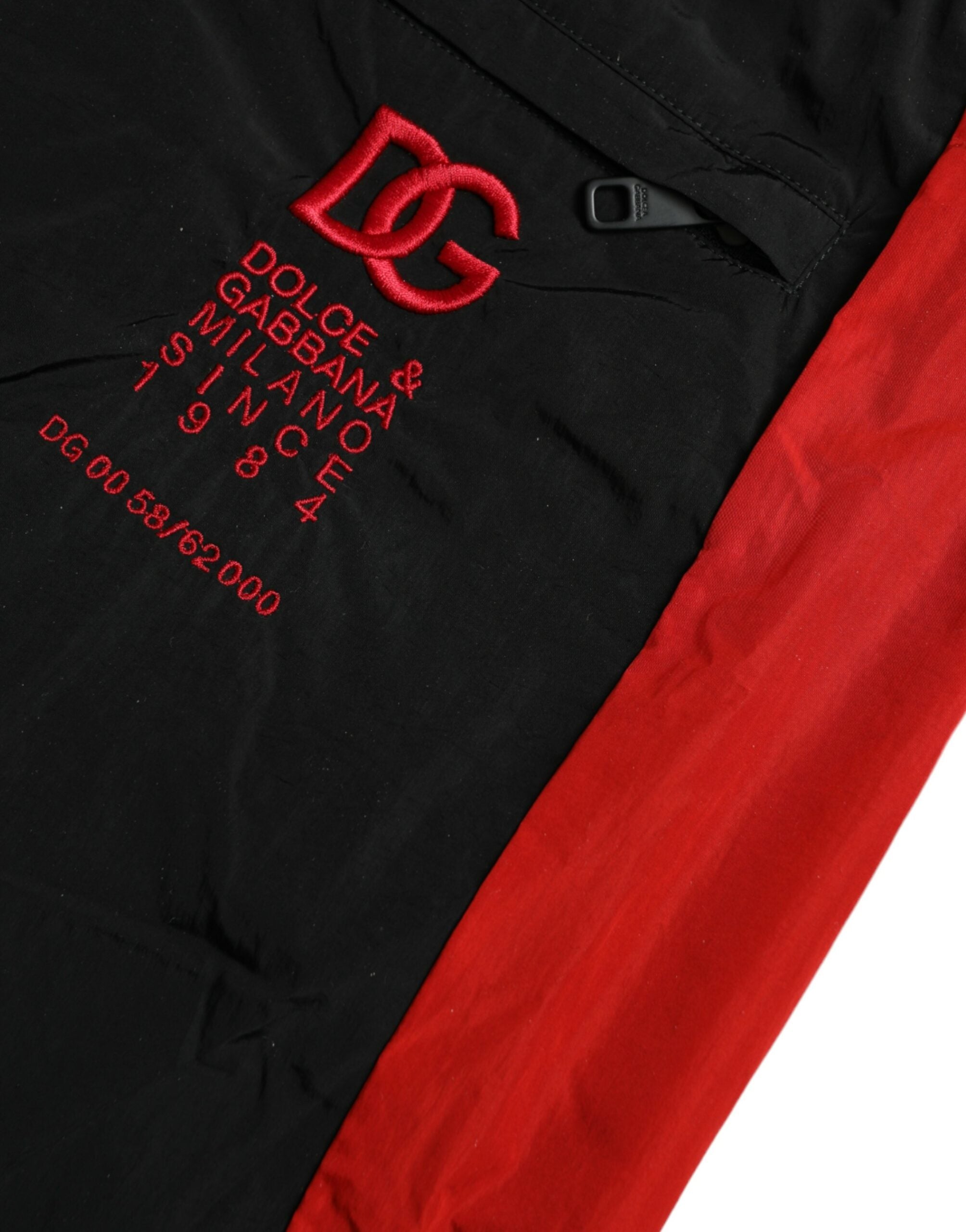 Dolce & Gabbana Black Red Leopard Print Nylon Jogger Pants -   -  Dolce & Gabbana.