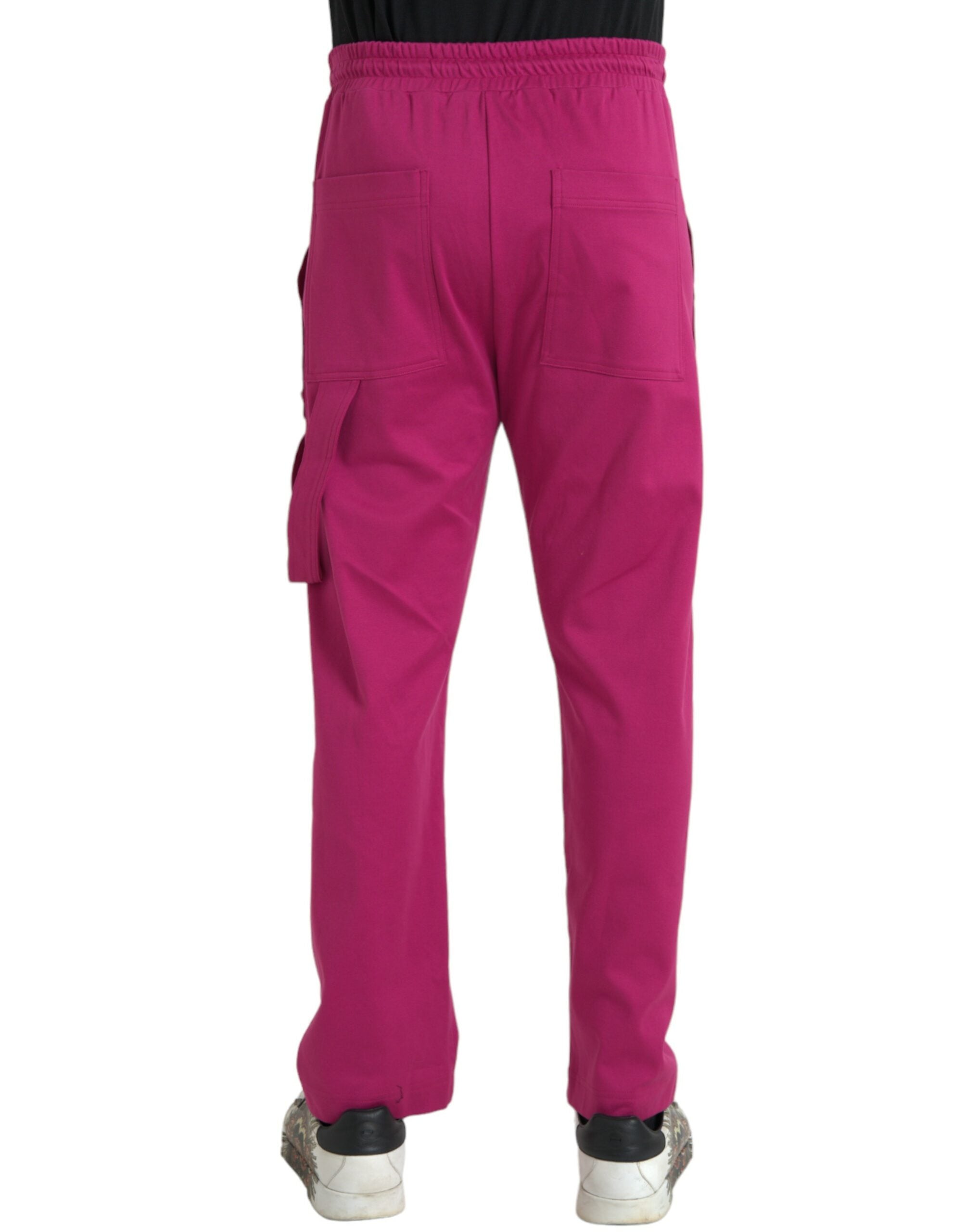 Dolce & Gabbana Pink Logo Cargo Cotton Jogger Sweatpants Pants -   -  Dolce & Gabbana.