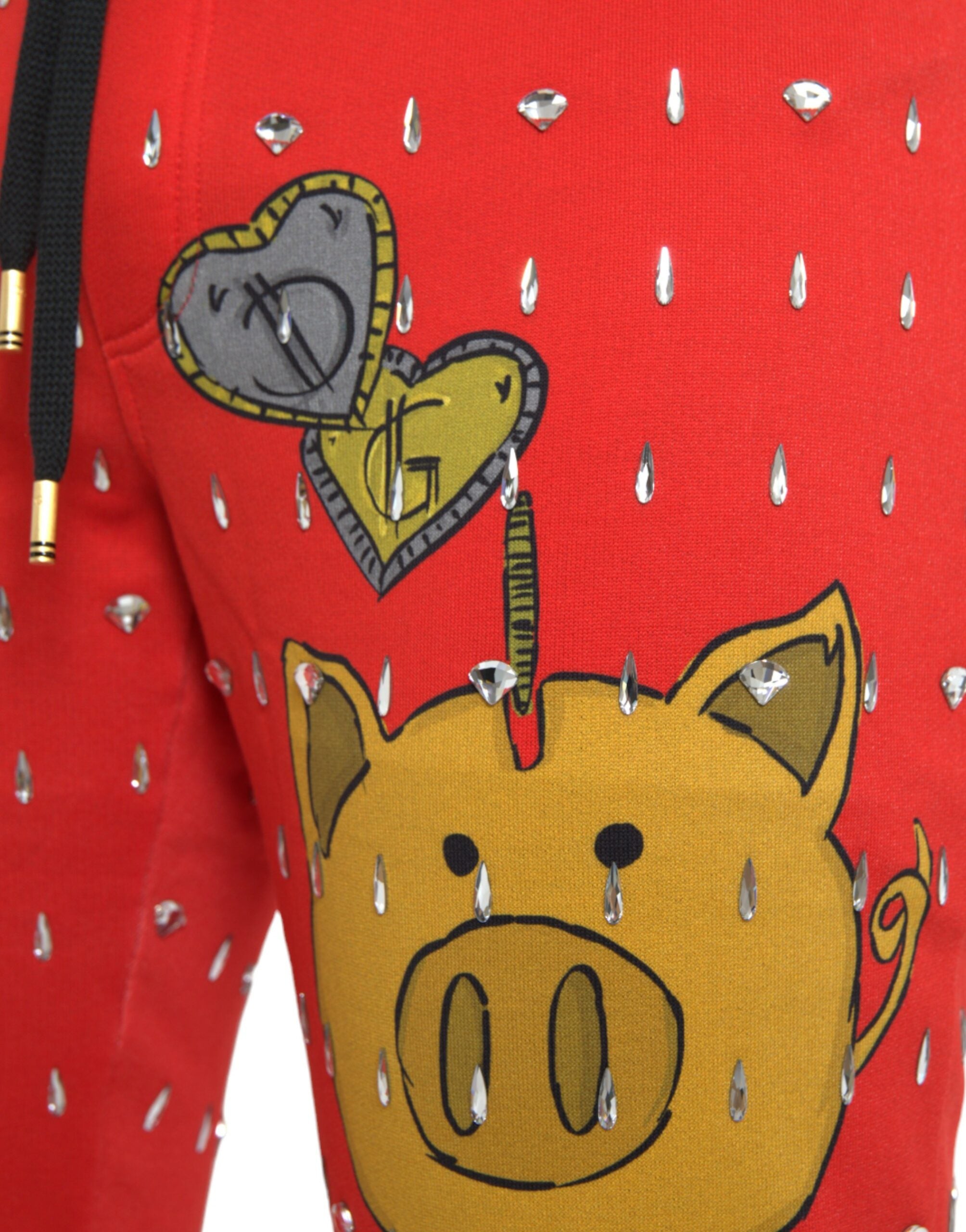 Dolce & Gabbana Red Year Of The Pig Jogger Sweatpants Pants -   -  Dolce & Gabbana.