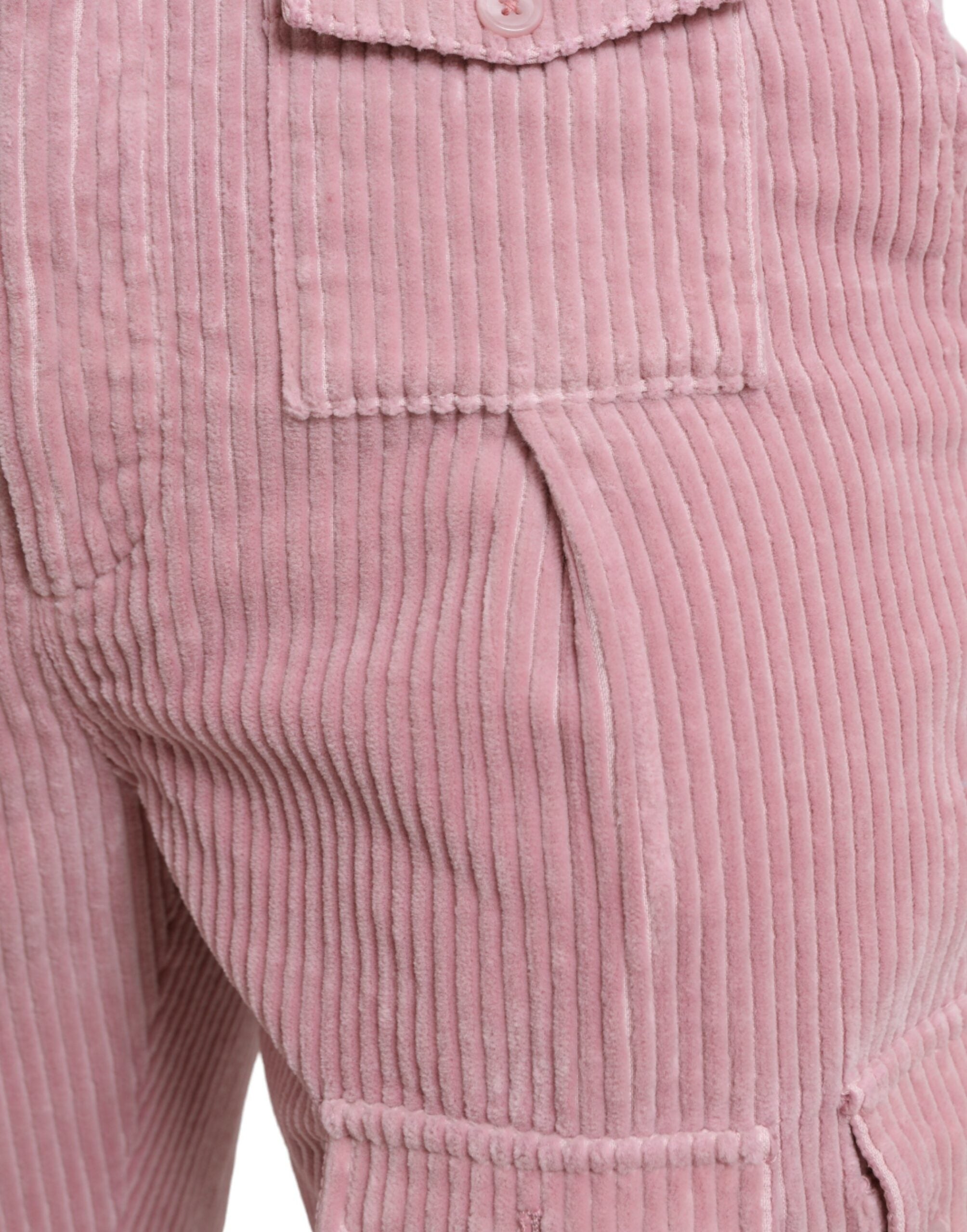 Dolce & Gabbana Pink Corduroy Cotton Stretch Skinny Cargo Jeans -   -  Dolce & Gabbana.