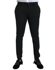 Dolce & Gabbana Black Wool Stretch Men Skinny Pants -   -  Dolce & Gabbana.