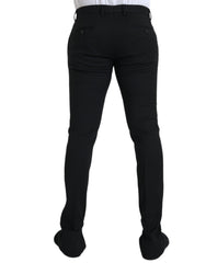 Dolce & Gabbana Black Wool Stretch Men Skinny Pants -   -  Dolce & Gabbana.