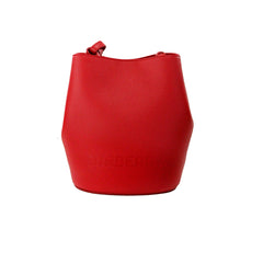 Burberry Lorne Small Red Pebbled Leather Bucket Crossbody Purse Bag -  Luxury Cross Body Bag for Women -  Burberry.